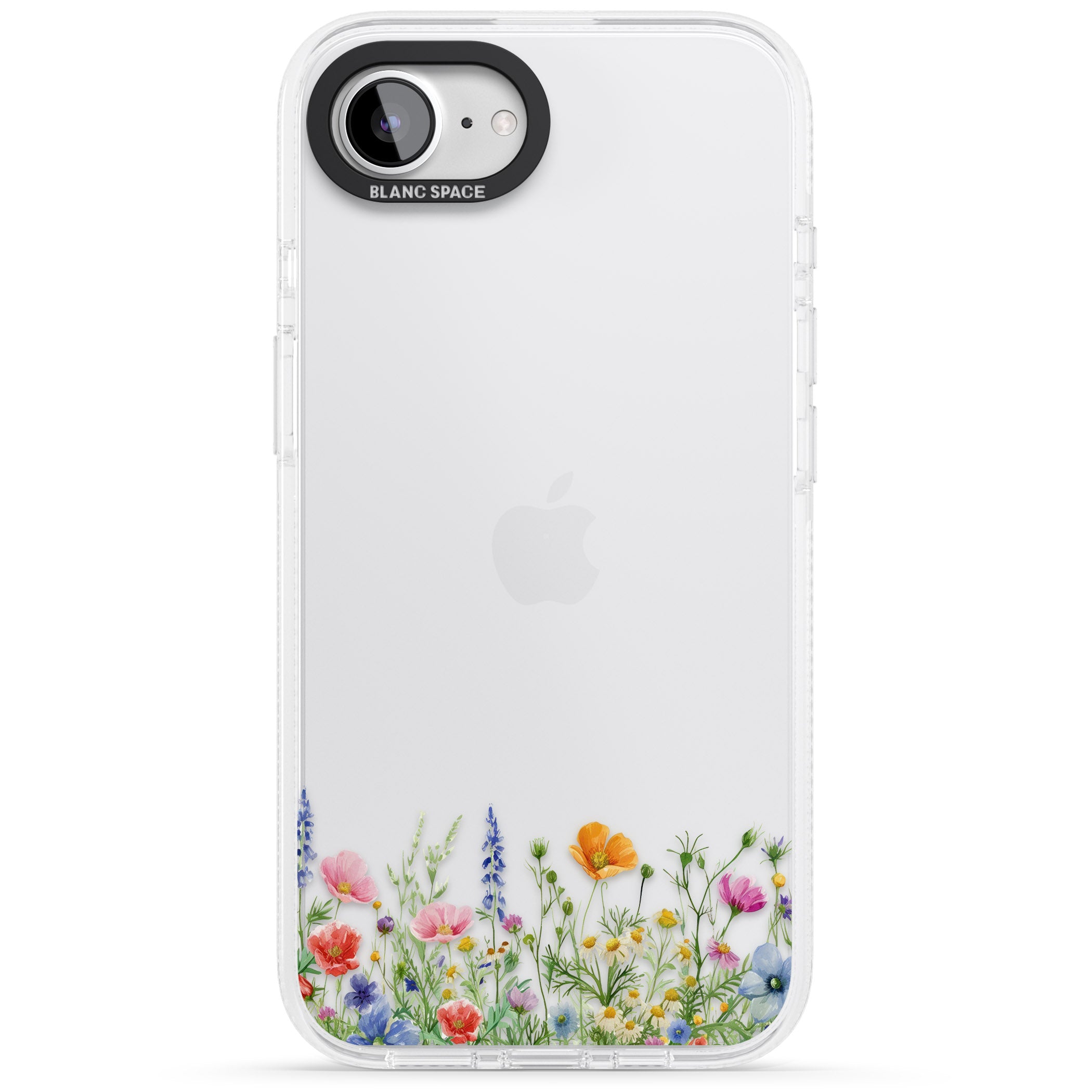 Minimal Wildflowers iPhone 16e Clear Case Impact Air - Blanc Space