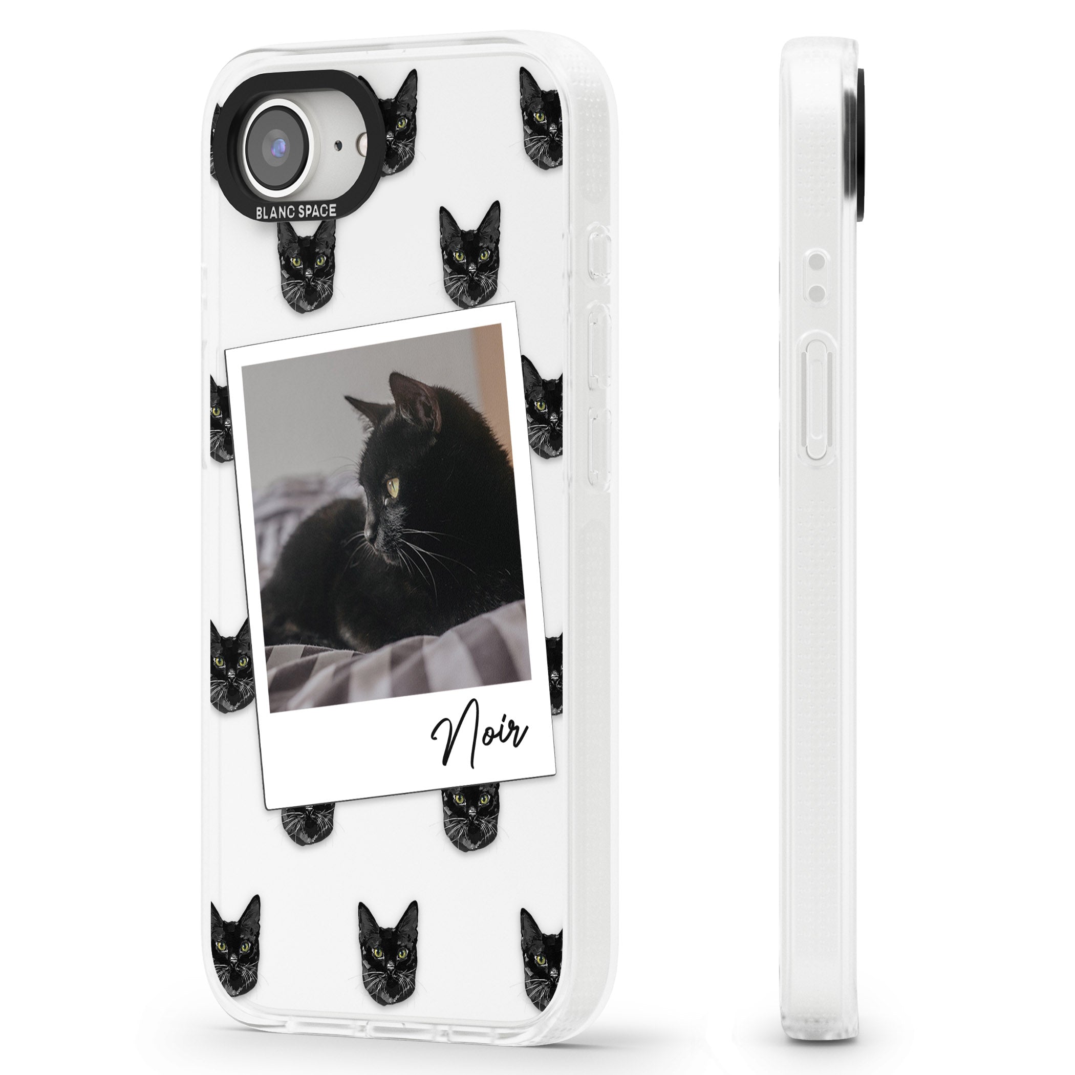 Personalised Bombay Cat Photo iPhone 16e Clear Case Impact Air - Blanc Space