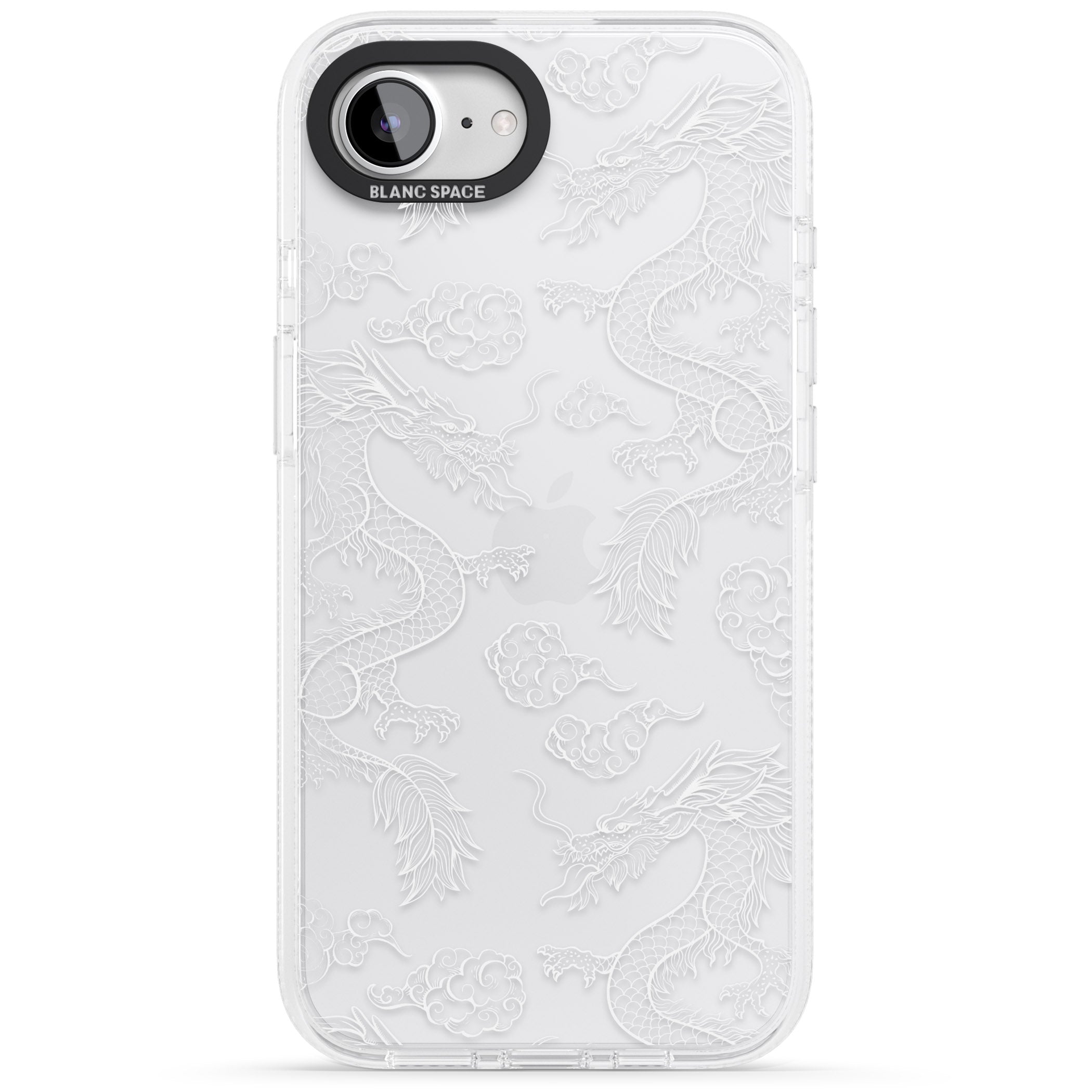 Personalised Name iPhone 16e Clear Case Impact Air - Blanc Space