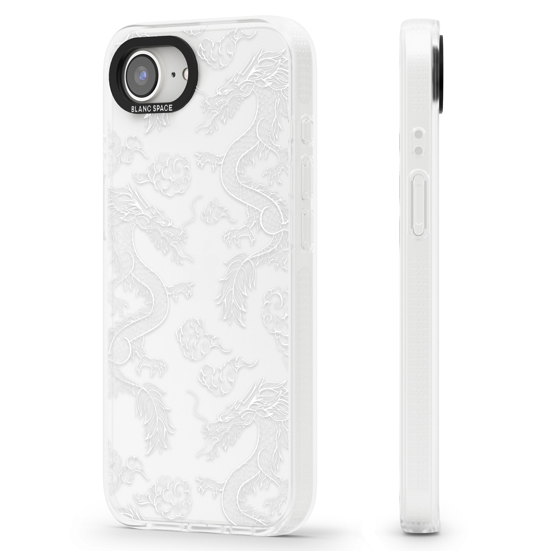 Personalised Name iPhone 16e Clear Case Impact Air - Blanc Space