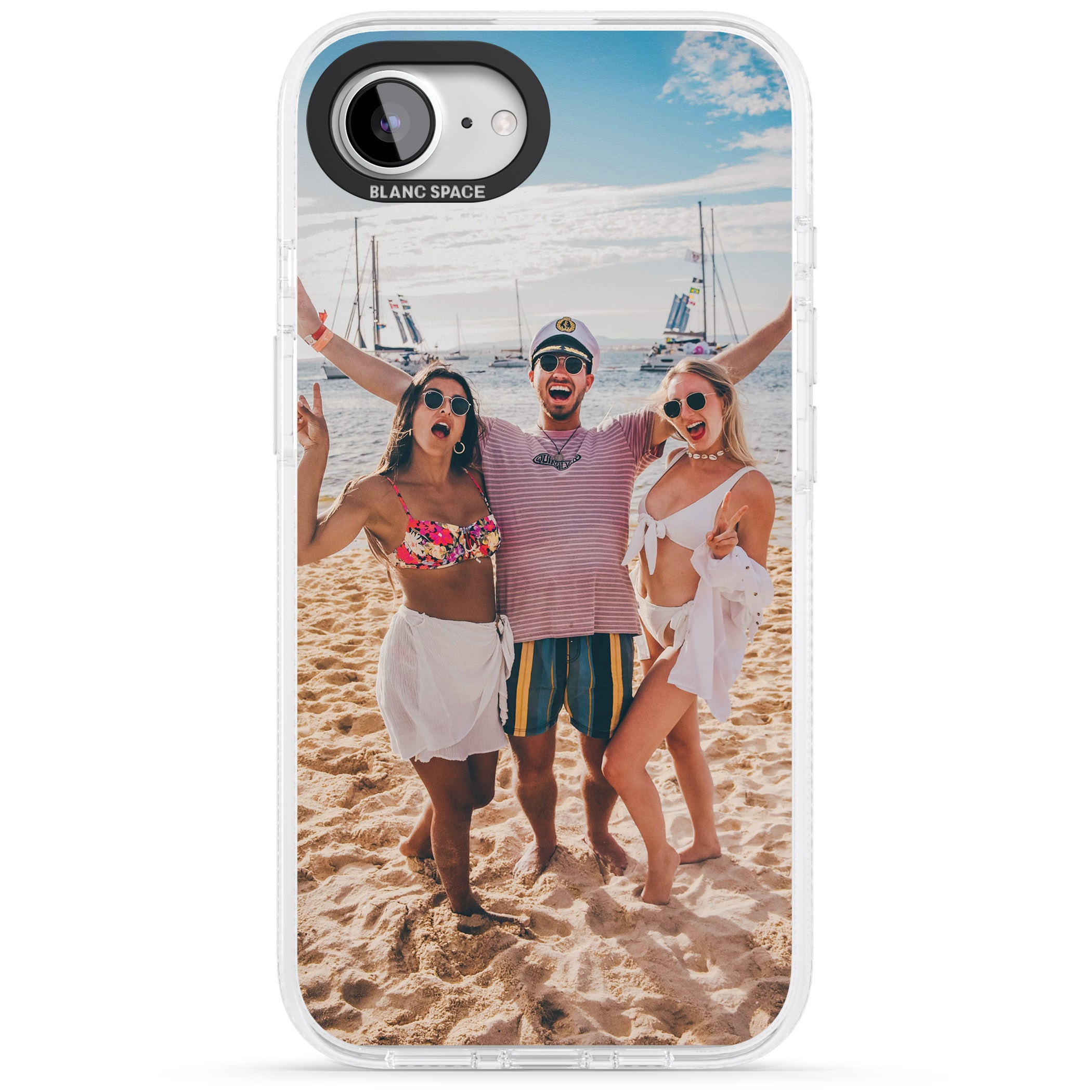 Personalised Photo iPhone 16e Clear Case Impact Air - Blanc Space