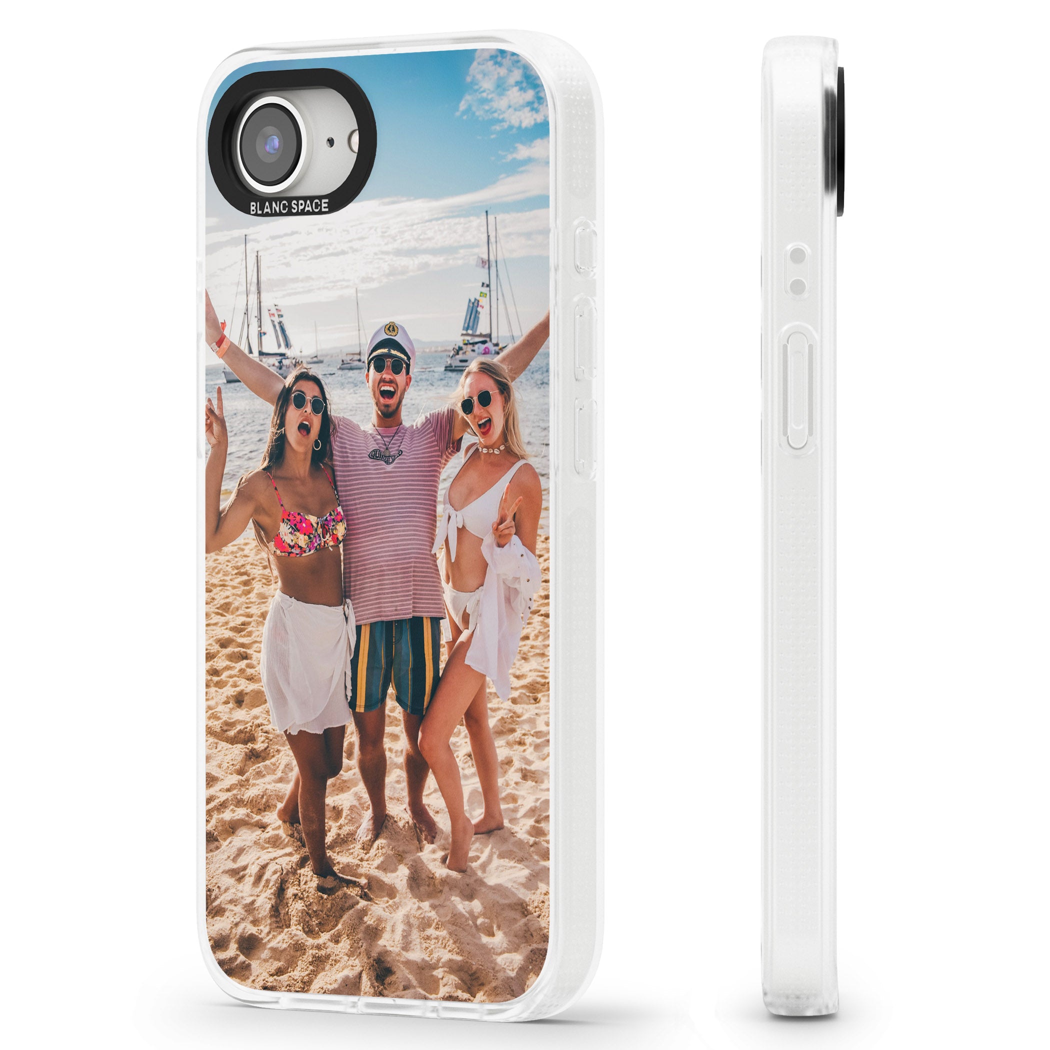 Personalised Photo iPhone 16e Clear Case Impact Air - Blanc Space