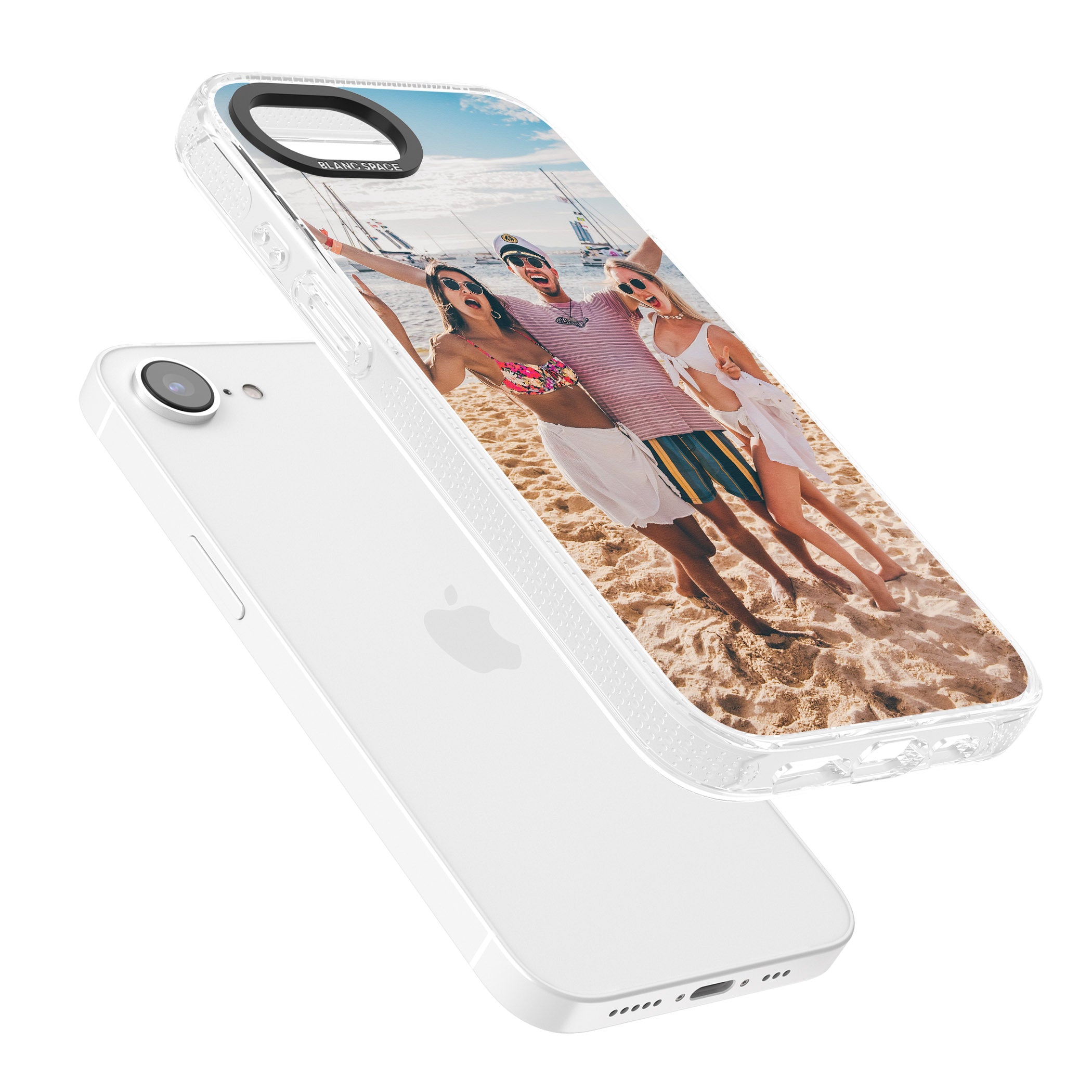 Personalised Photo iPhone 16e Clear Case Impact Air - Blanc Space