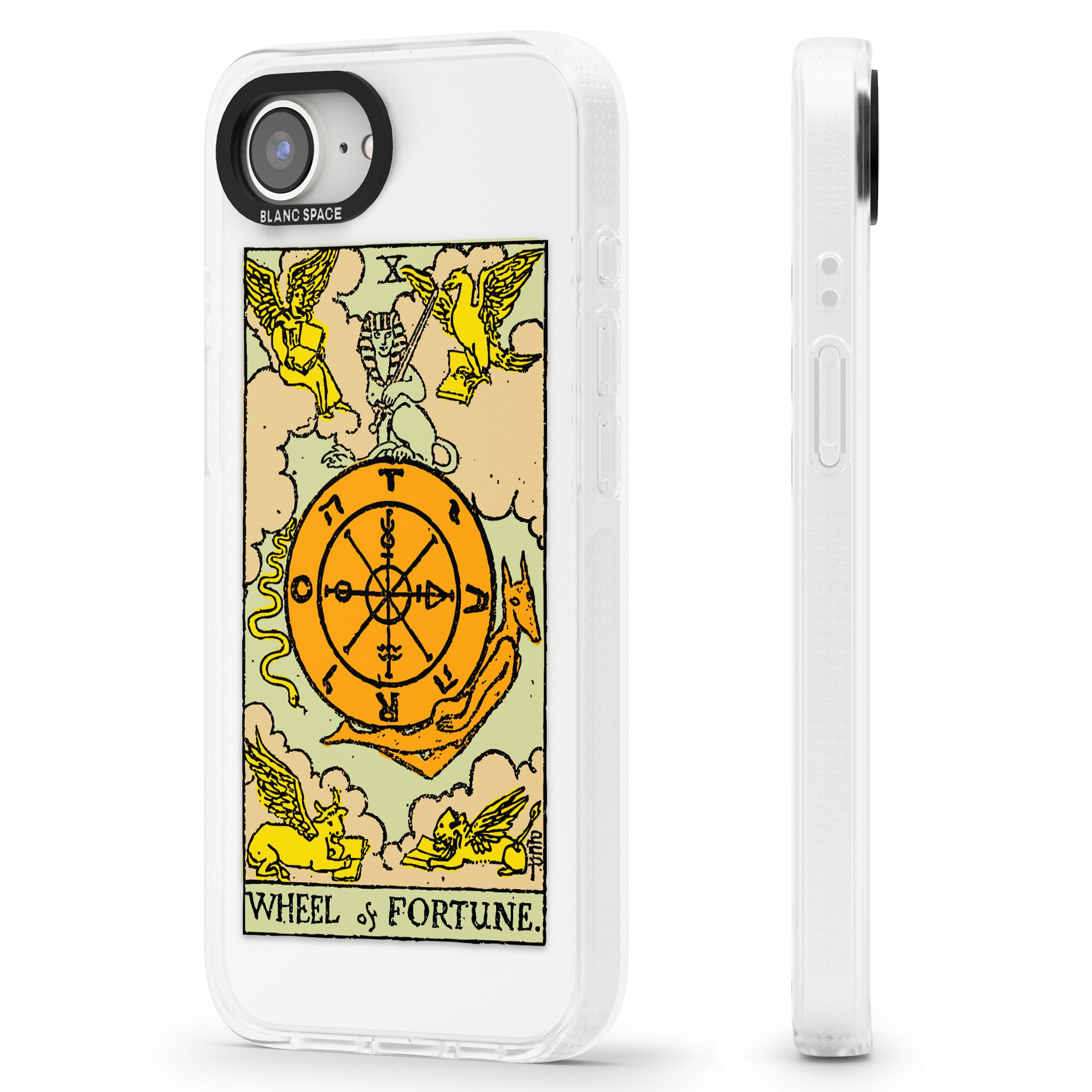 Personalised Wheel of Fortune Tarot Card - Colour iPhone 16e Clear Case Impact Air - Blanc Space