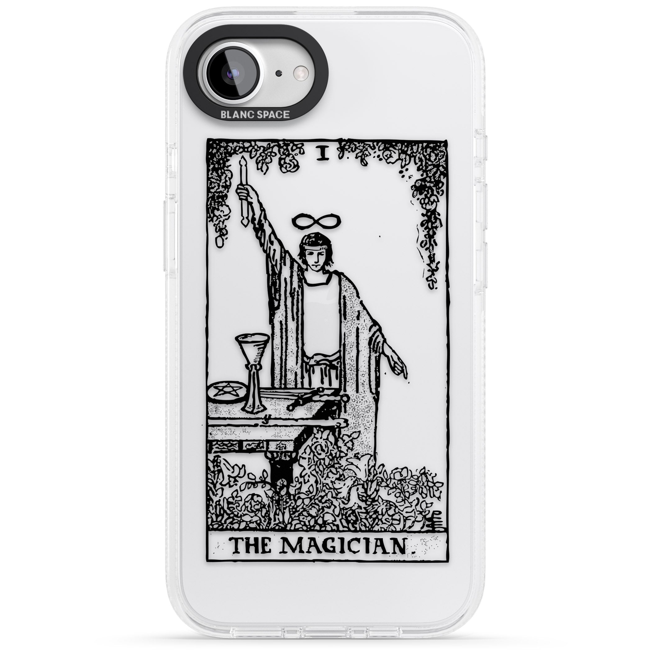 Personalised The Magician Tarot Card - Transparent iPhone 16e Clear Case Impact Air - Blanc Space