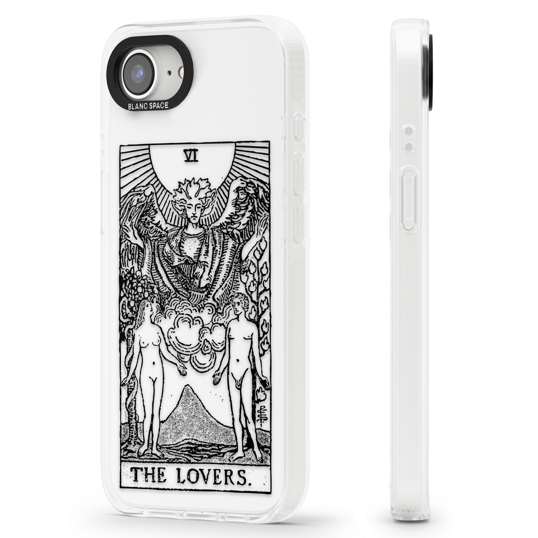 Personalised The Lovers Tarot Card - Transparent iPhone 16e Clear Case Impact Air - Blanc Space