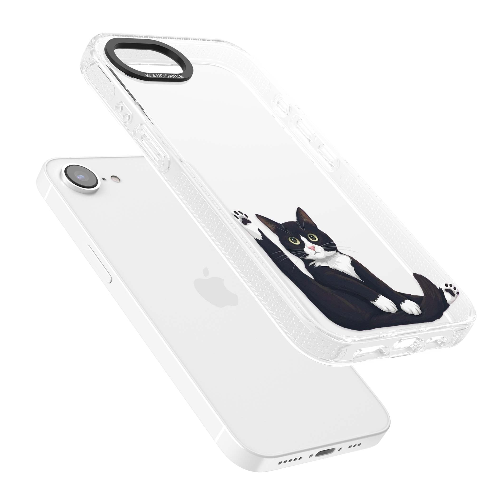 Mid-Groom Cat animals iPhone case | Clear Case Impact Air case for iPhone 16e, iPhone 17e