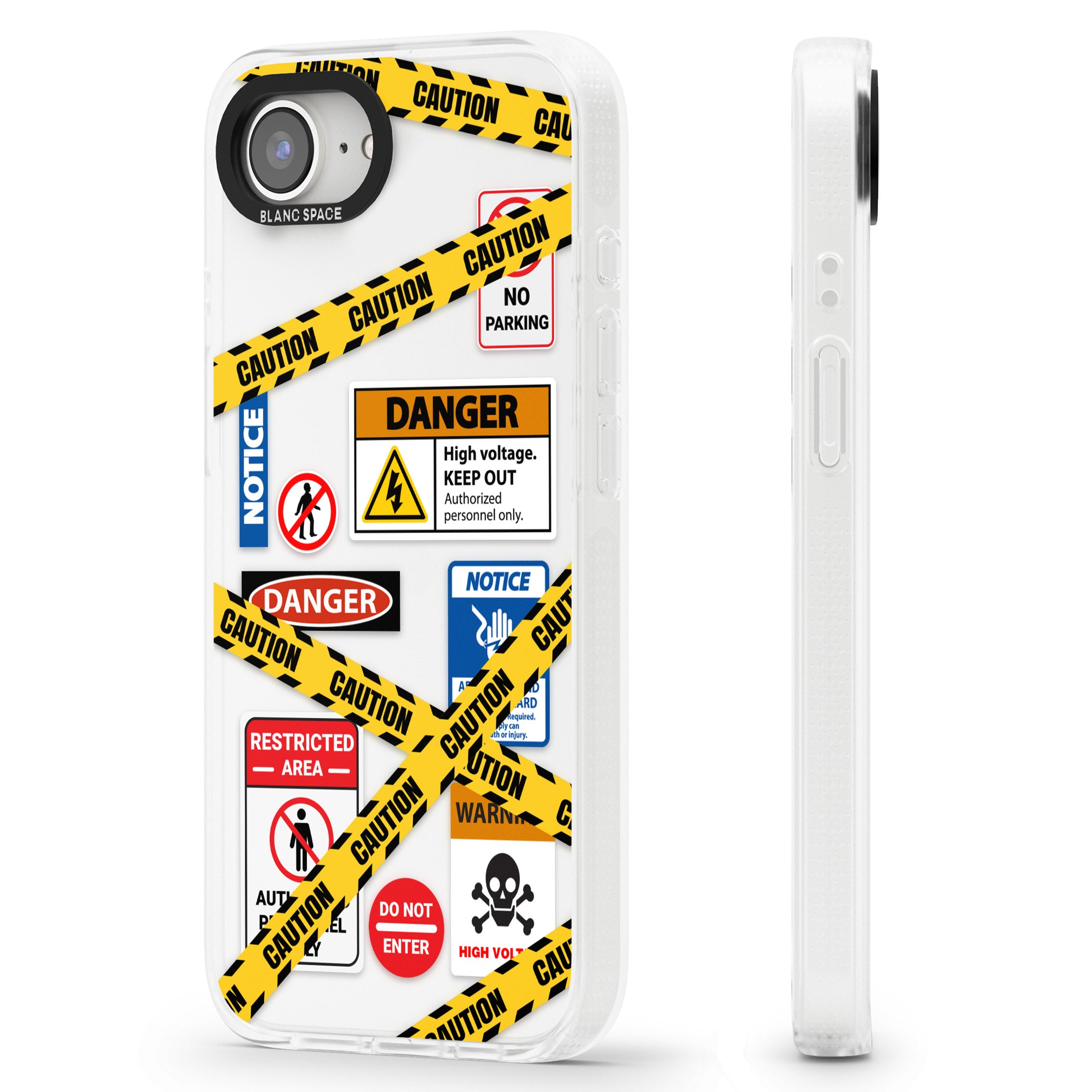 CAUTION iPhone 16e Clear Case Impact Air - Blanc Space