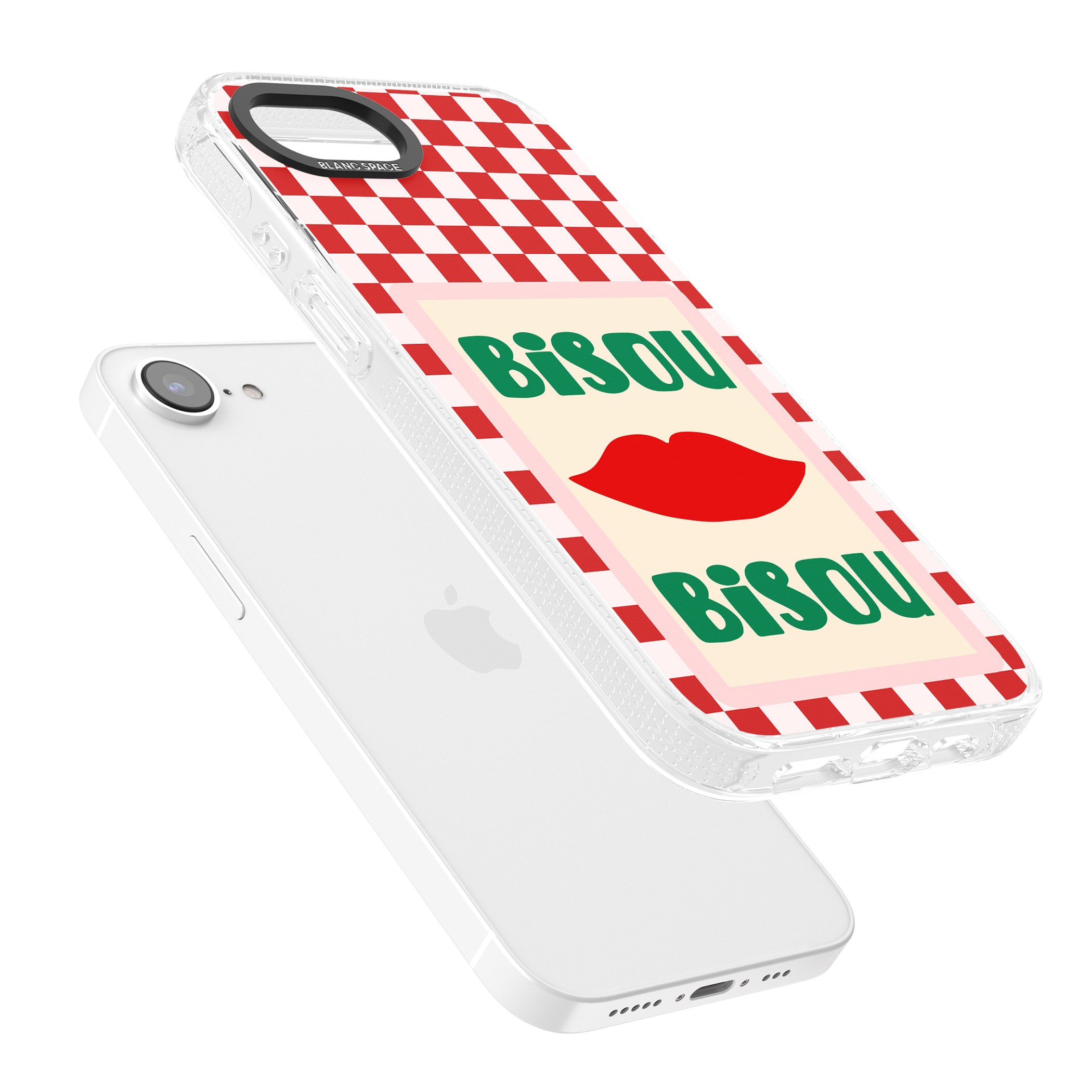 Bisou iPhone 16e Clear Case Impact Air - Blanc Space