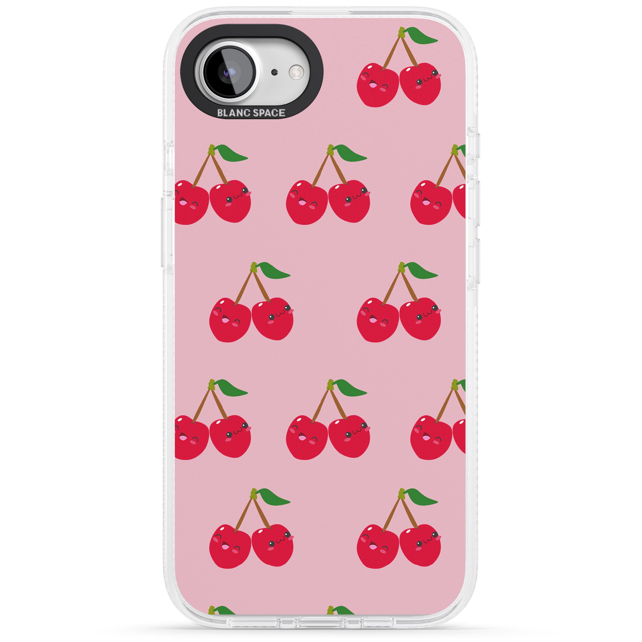 Cheeky Cherry iPhone 16e Clear Case Impact Air - Blanc Space