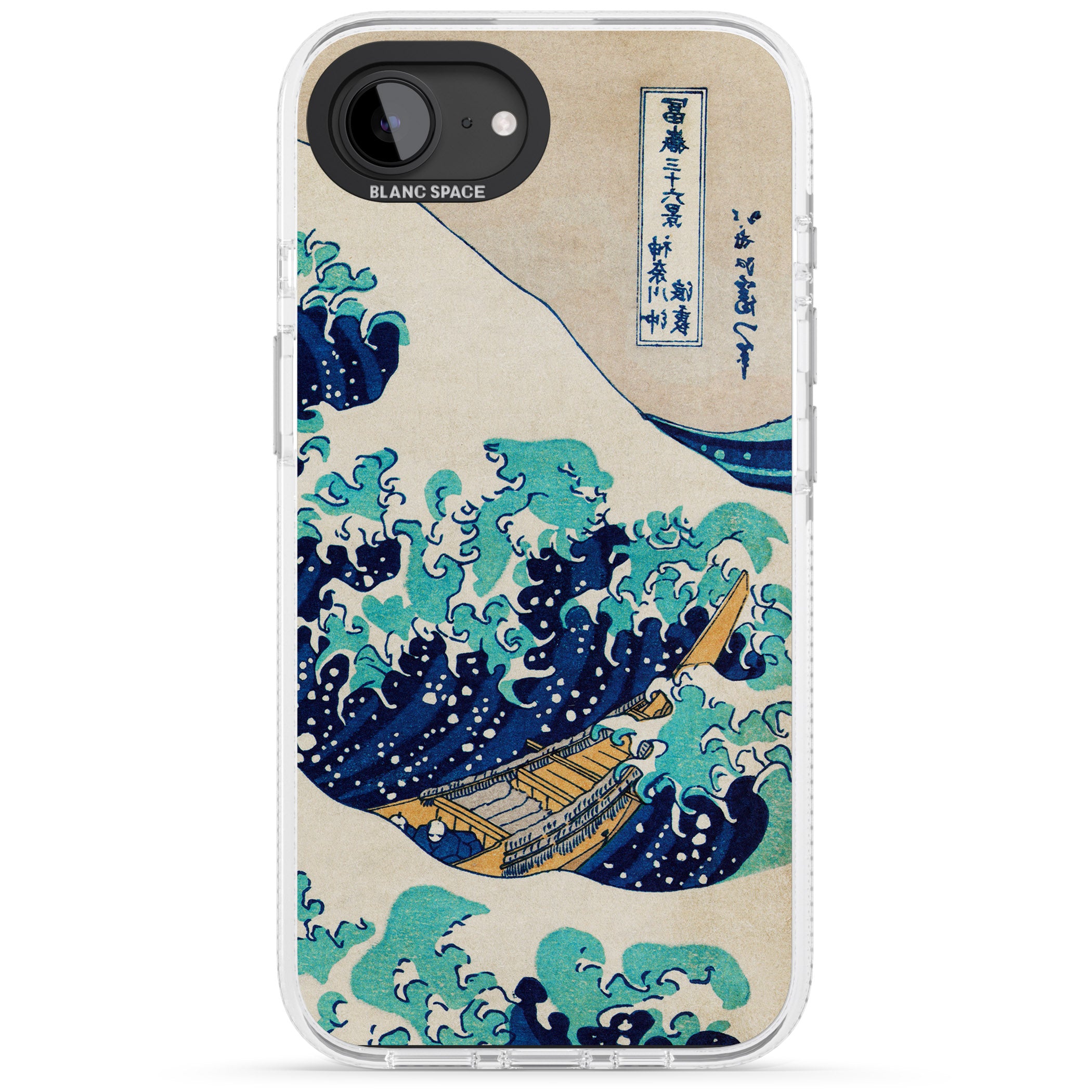The Great Wave by Katsushika Hokusai iPhone 16e Clear Case Impact Air - Blanc Space