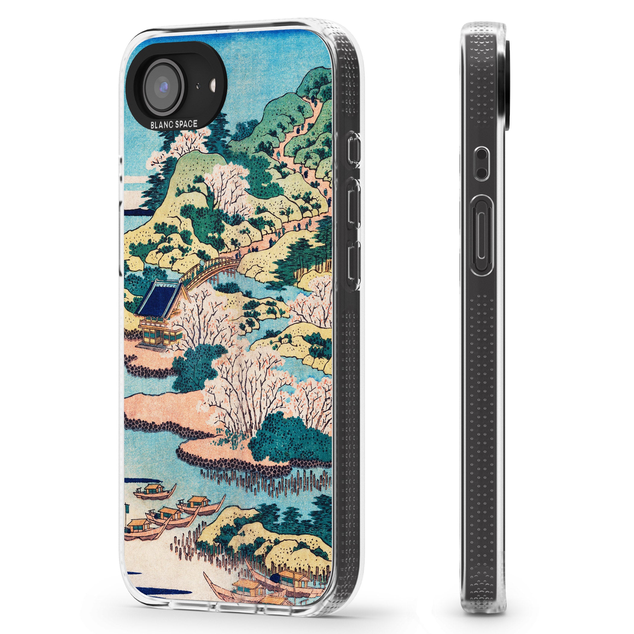 Coastal Community by Katsushika Hokusai iPhone 16e Clear Case Impact Air - Blanc Space
