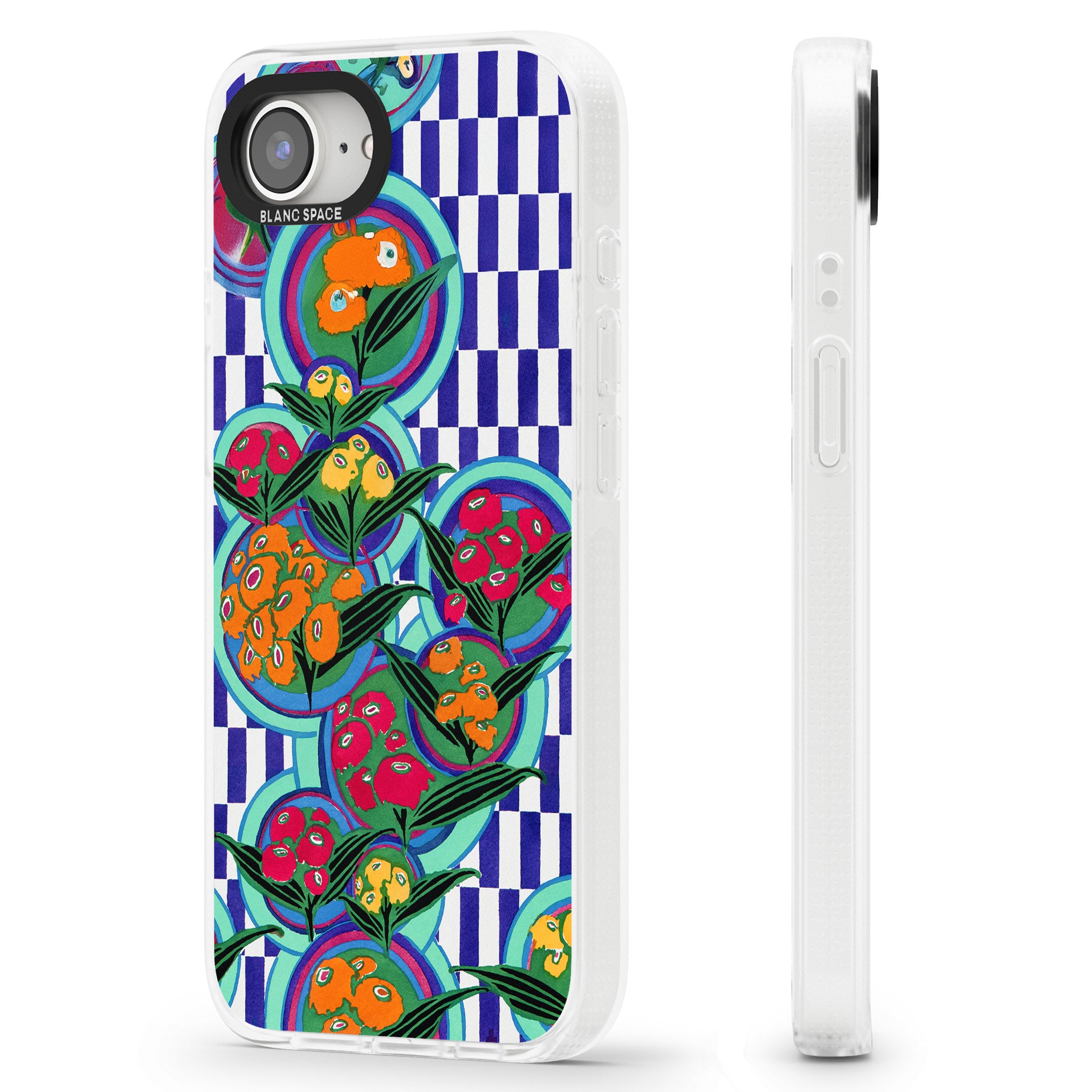 Vintage Fruit Plates iPhone 16e Clear Case Impact Air - Blanc Space