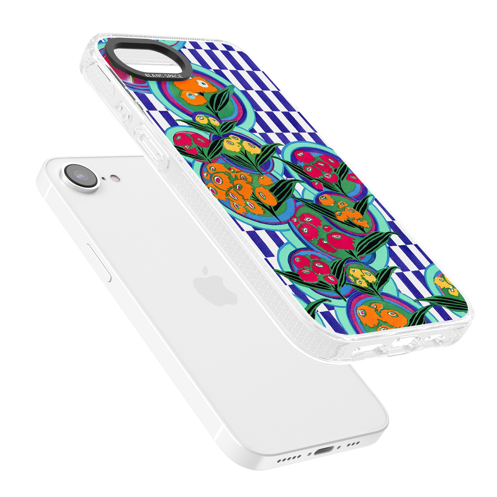 Vintage Fruit Plates iPhone 16e Clear Case Impact Air - Blanc Space