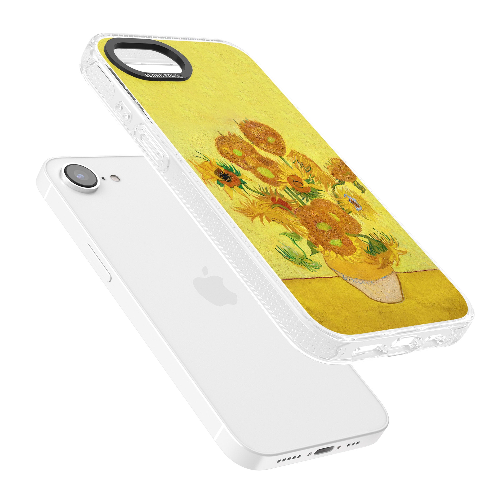 Sunflowers iPhone 16e Clear Case Impact Air - Blanc Space