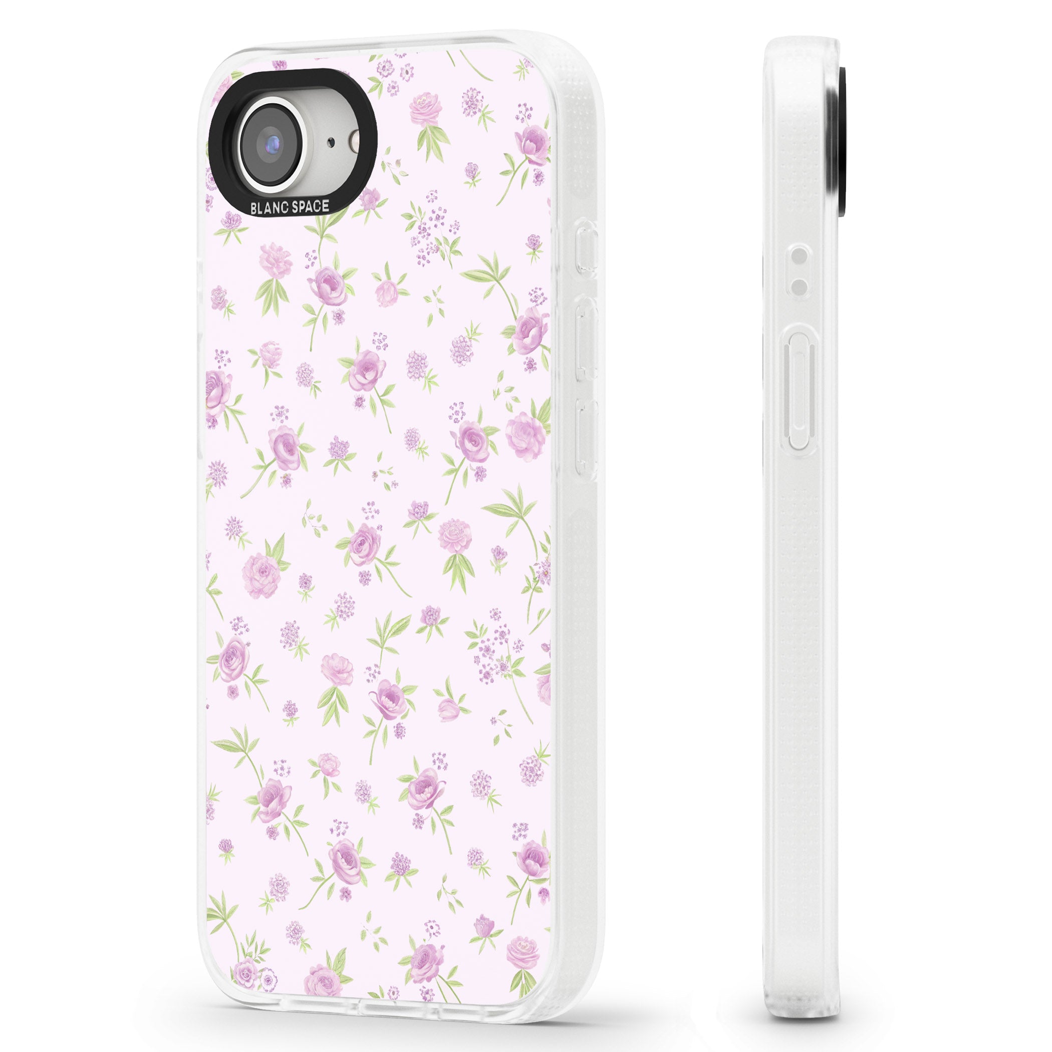 Pink Peonies iPhone 16e Clear Case Impact Air - Blanc Space
