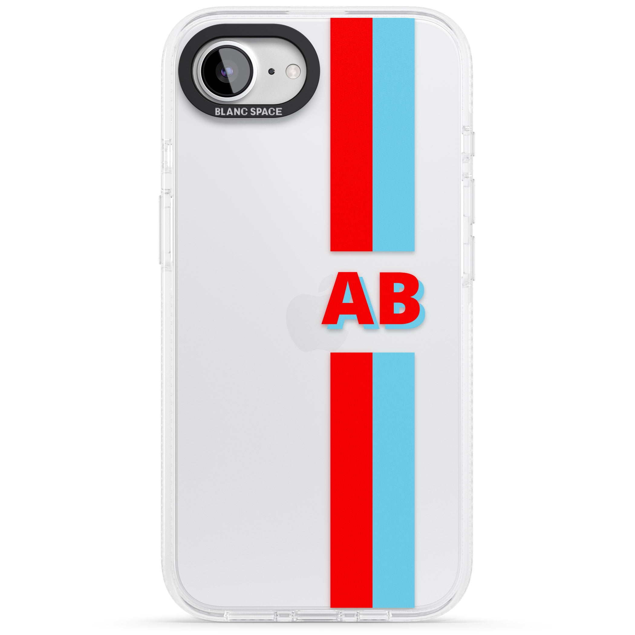 Personalised Clear Text 6B iPhone 16e Clear Case Impact Air - Blanc Space