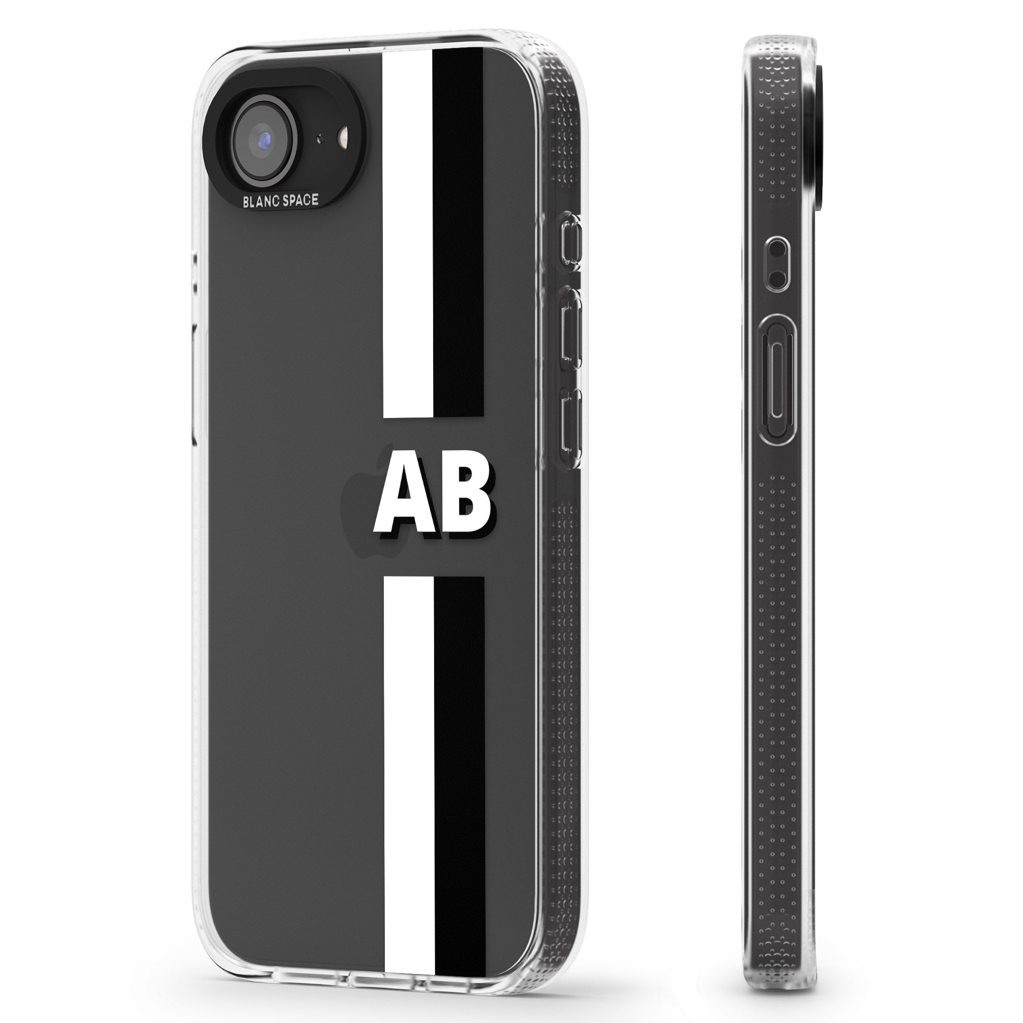 Personalised Clear Text 6E iPhone 16e Clear Case Impact Air - Blanc Space