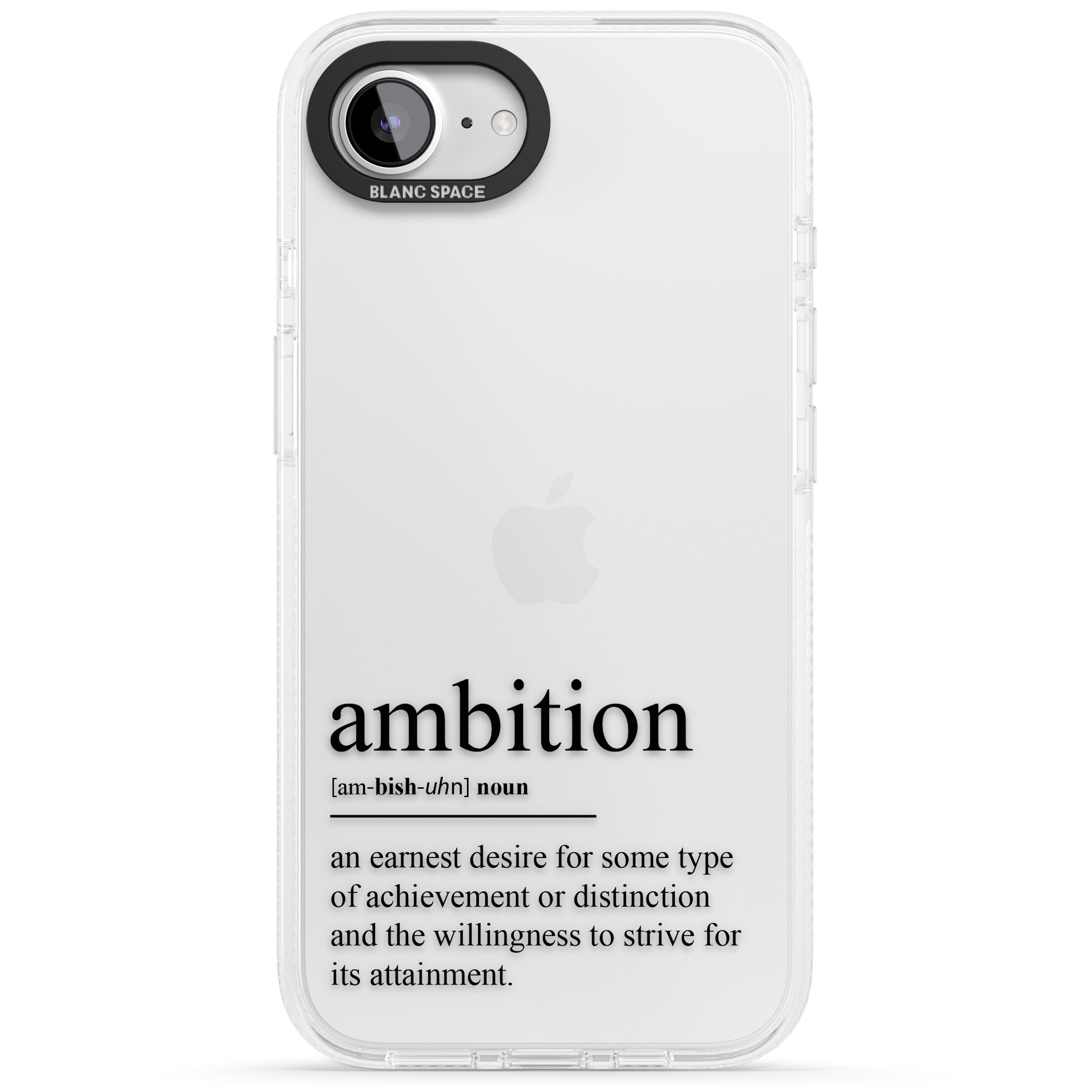Ambition iPhone 16e Clear Case Impact Air - Blanc Space