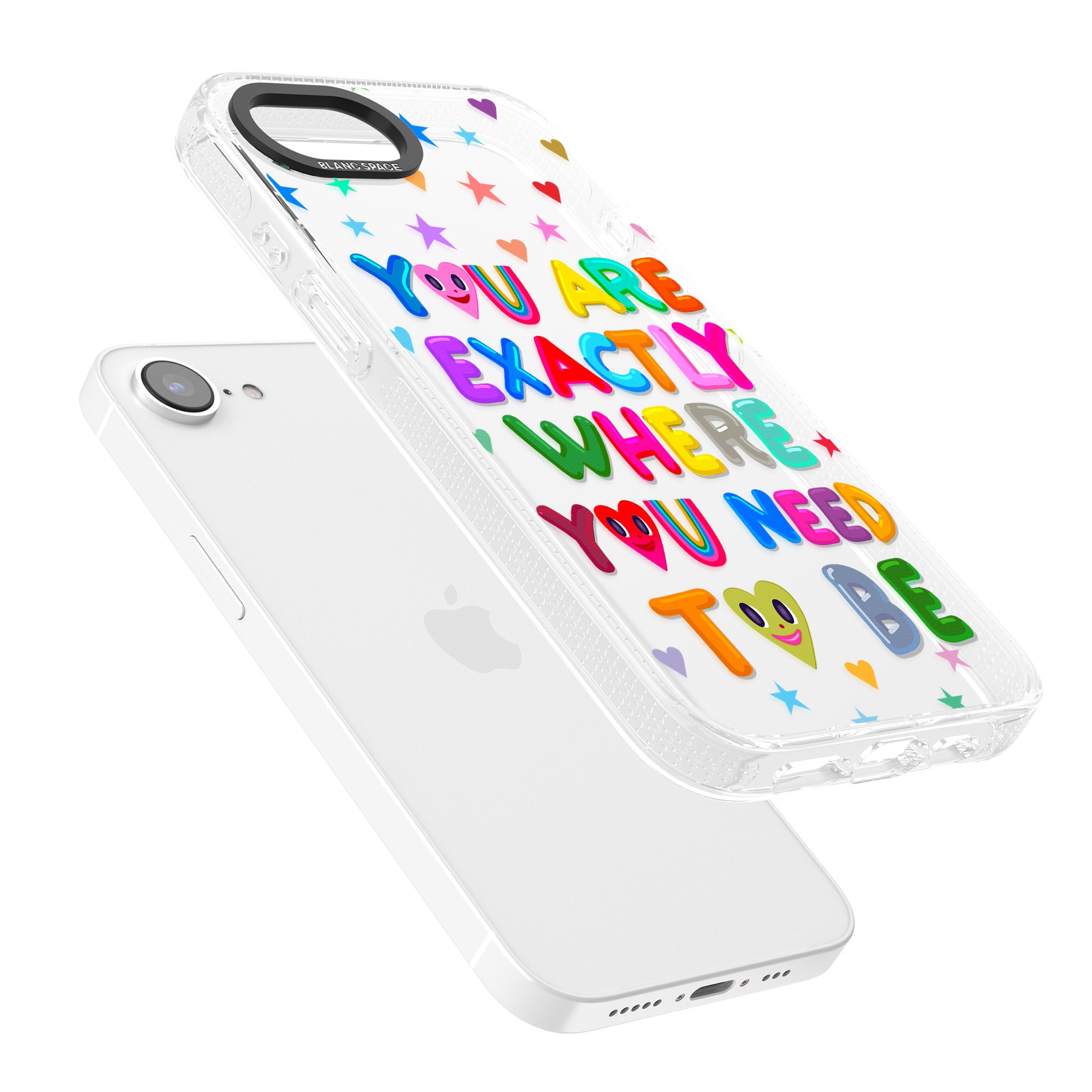Exactly Where You Need To be iPhone 16e Clear Case Impact Air - Blanc Space