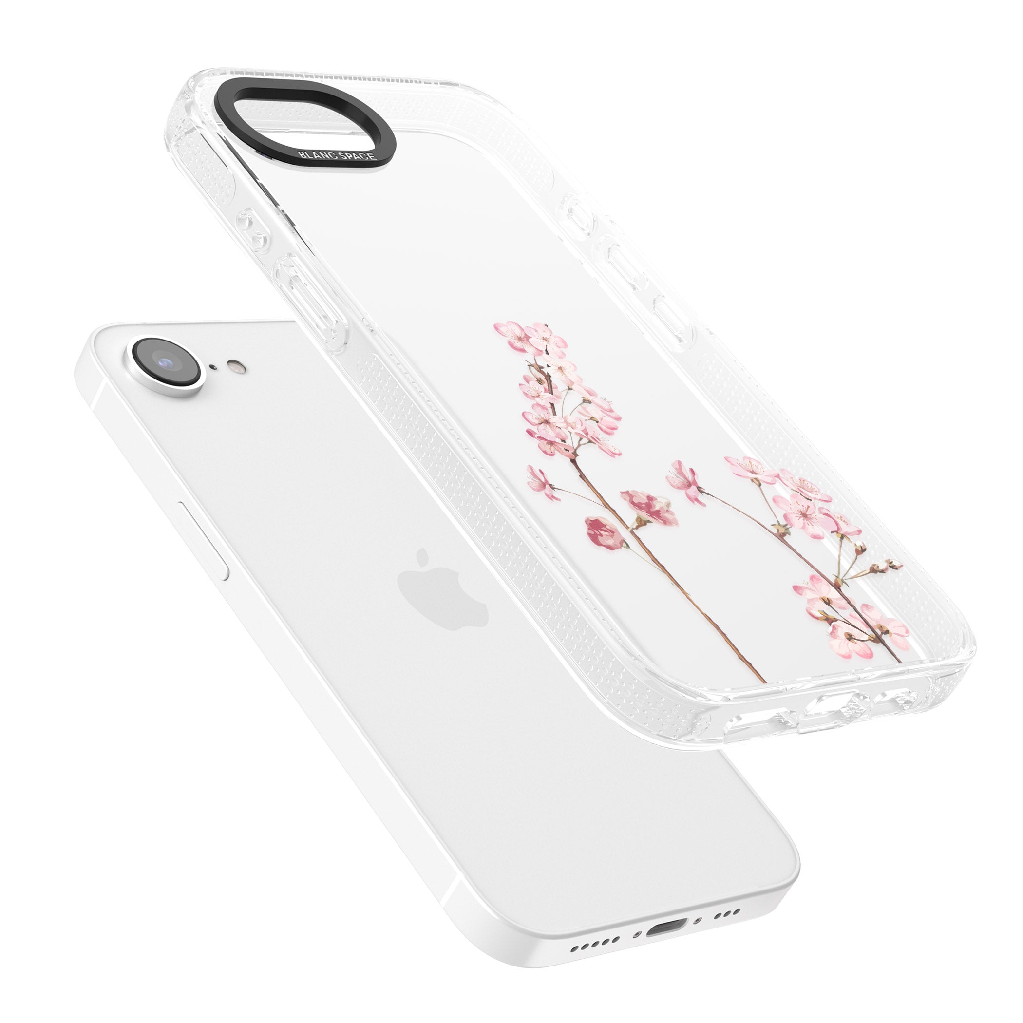 Blossom Flower iPhone 16e Clear Case Impact Air - Blanc Space