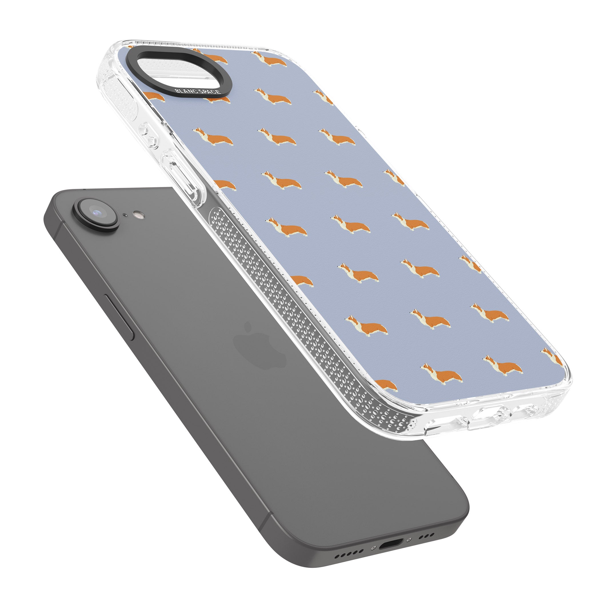 Pembroke Welsh Corgi Dog Pattern iPhone 16e Clear Case Impact Air - Blanc Space