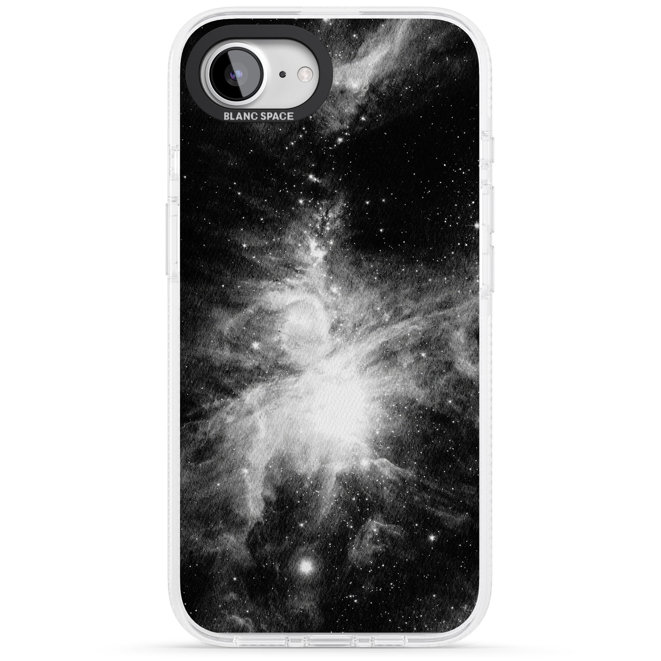 Galaxy Stripe iPhone 16e Clear Case Impact Air - Blanc Space