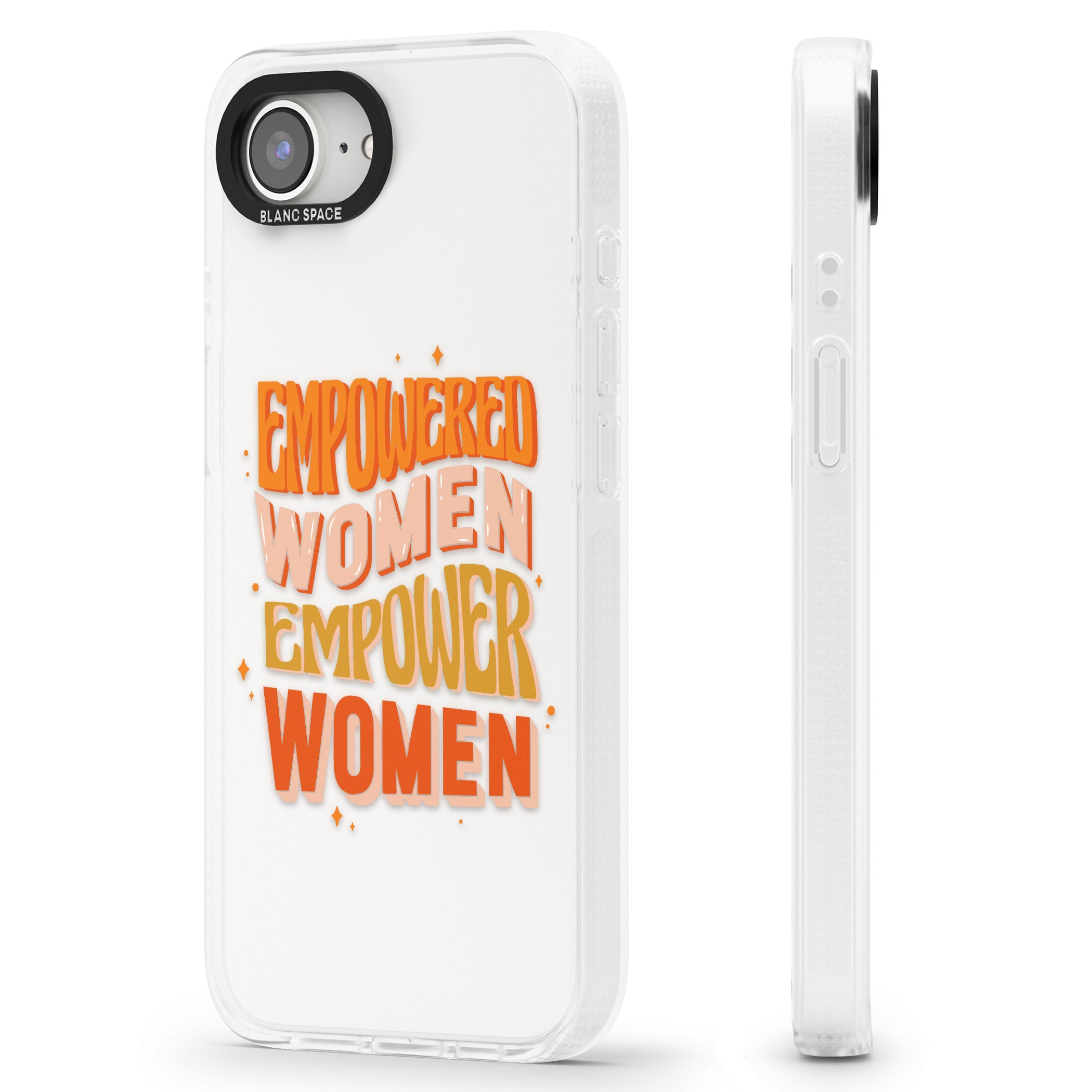 Empowered Women iPhone 16e Clear Case Impact Air - Blanc Space