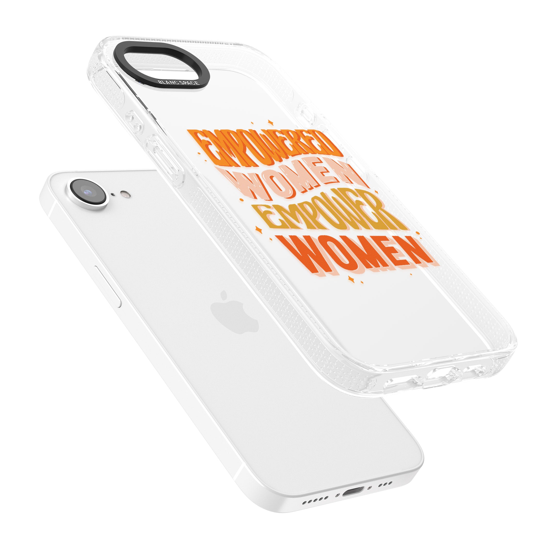Empowered Women iPhone 16e Clear Case Impact Air - Blanc Space