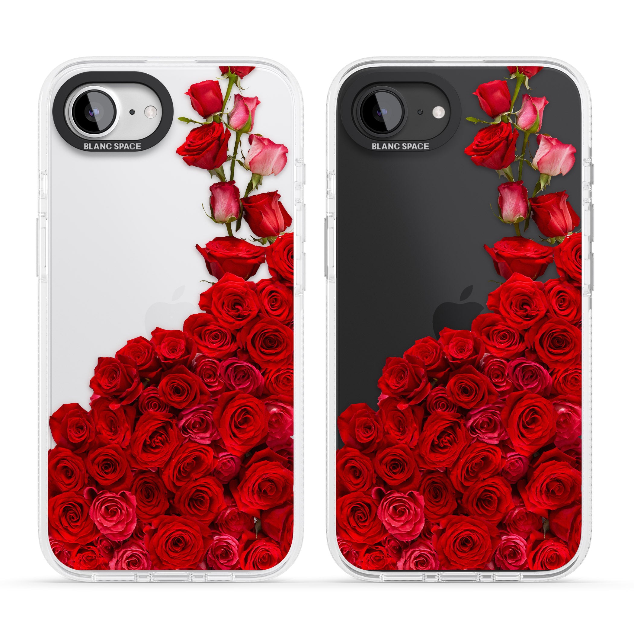 Floral Roses iPhone 16e Clear Case Impact Air - Blanc Space