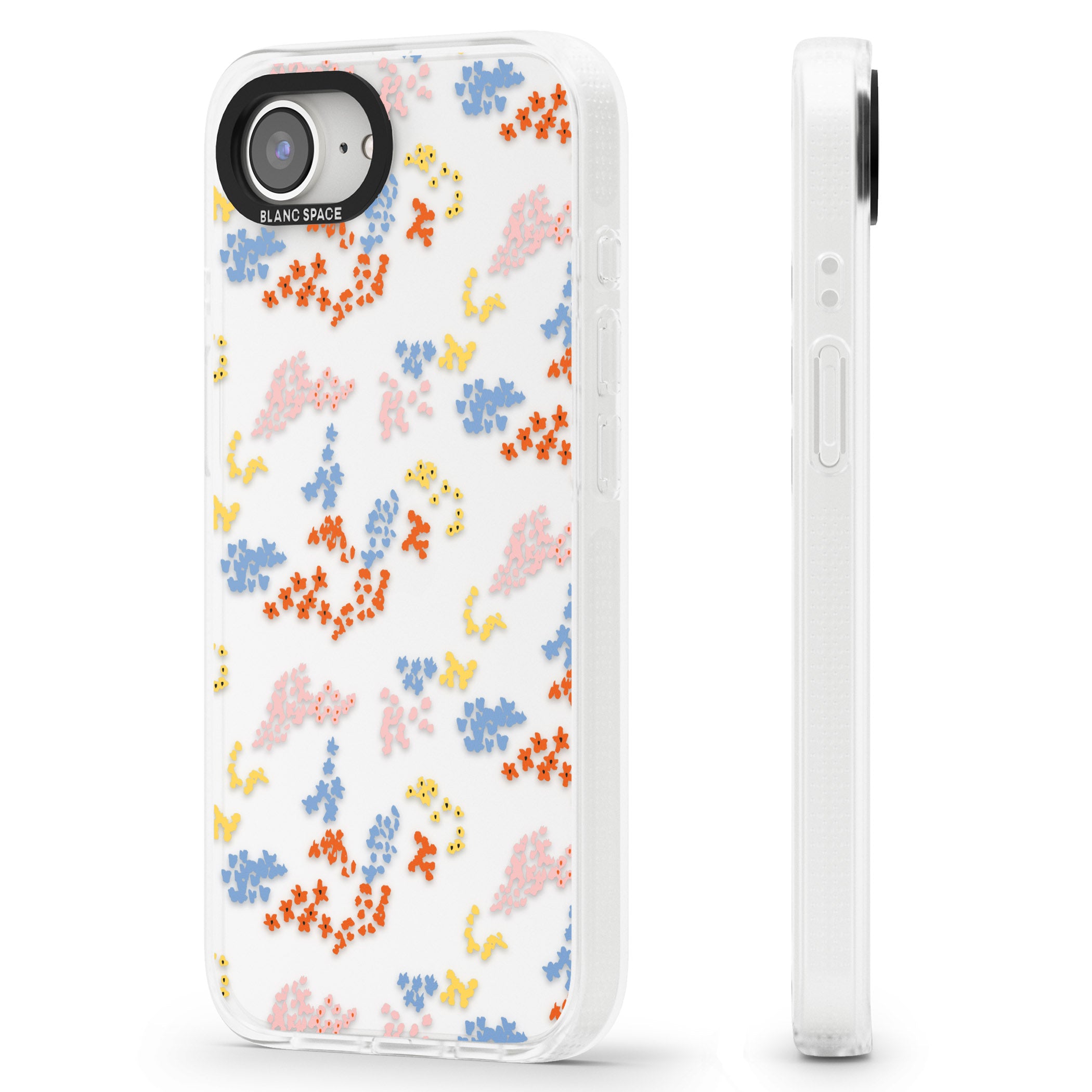 Small Flower Mix: Transparent iPhone 16e Clear Case Impact Air - Blanc Space
