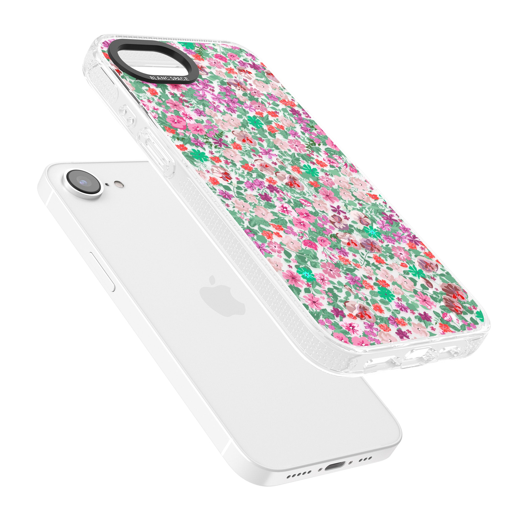 Florentine Meadow iPhone 16e Clear Case Impact Air - Blanc Space