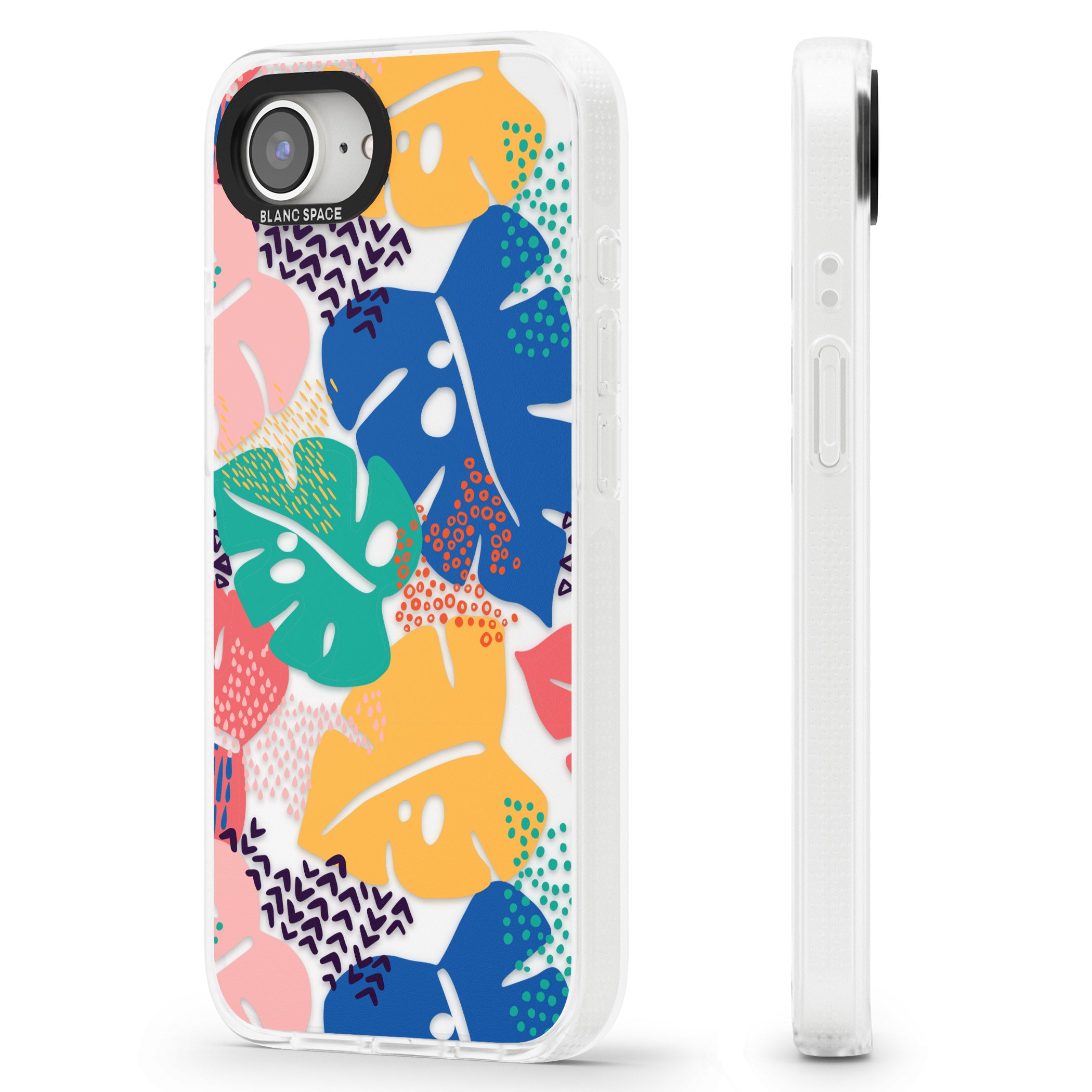 VIbrant Leaves iPhone 16e Clear Case Impact Air - Blanc Space