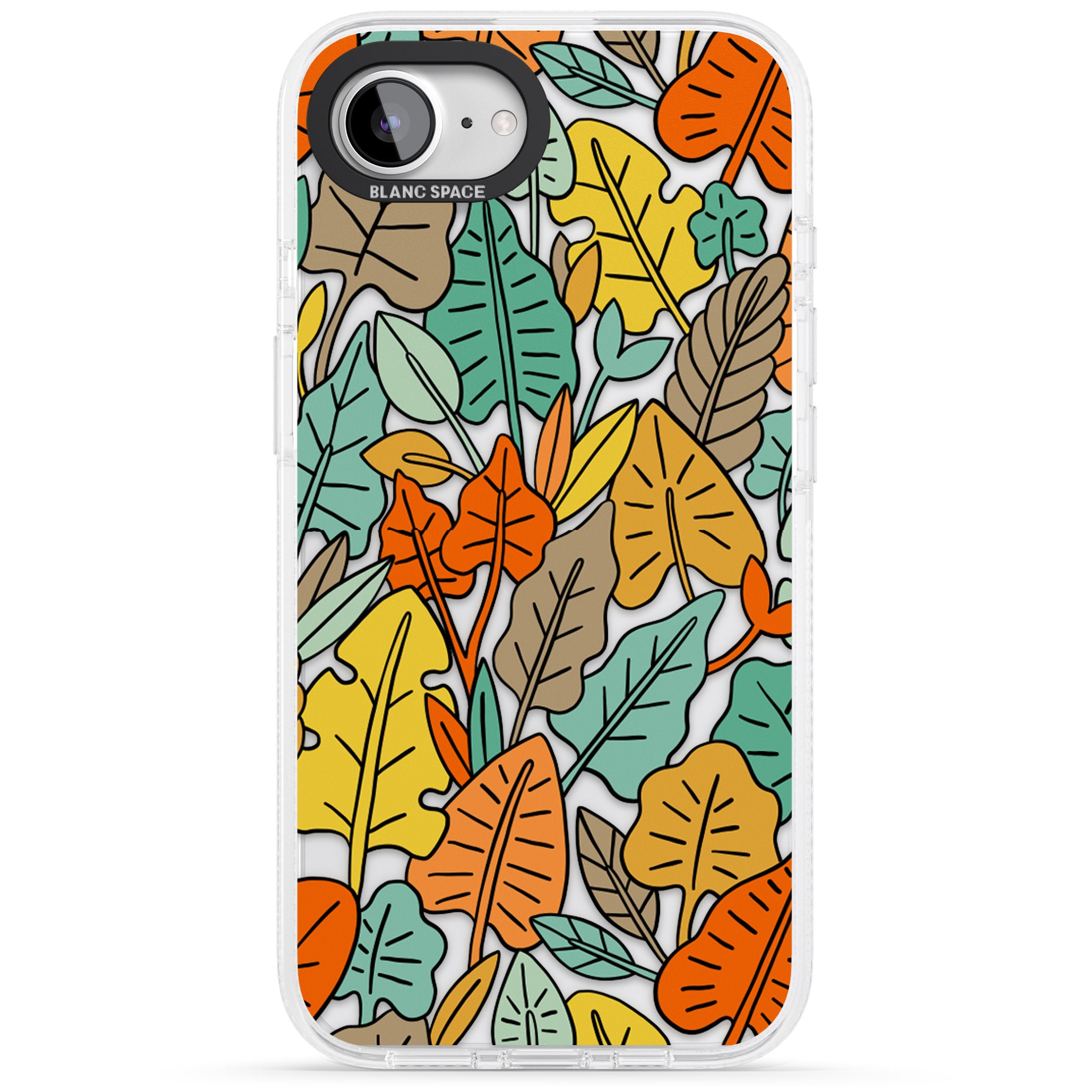 Pastel Toned Autumn Leaves iPhone 16e Clear Case Impact Air - Blanc Space