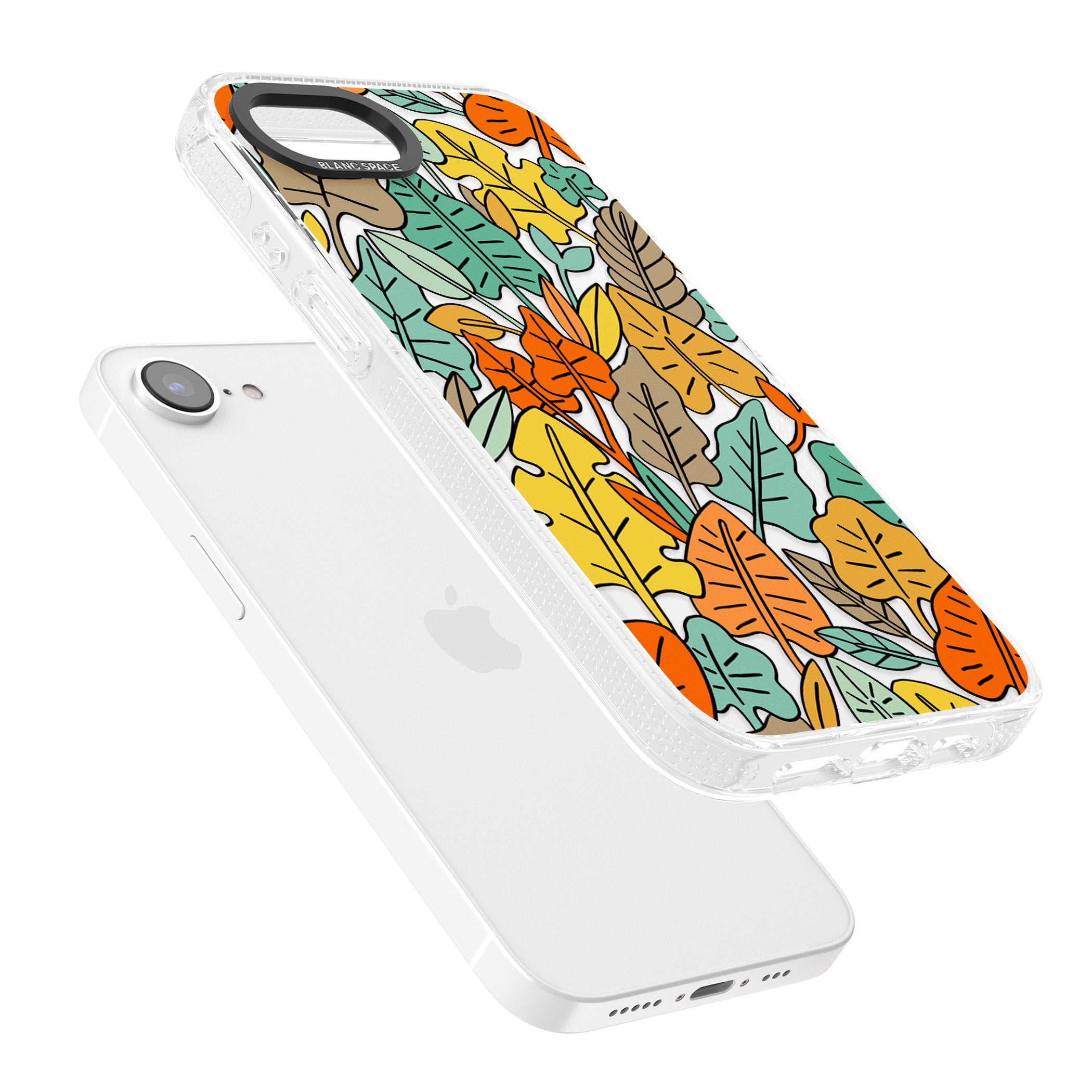Pastel Toned Autumn Leaves iPhone 16e Clear Case Impact Air - Blanc Space