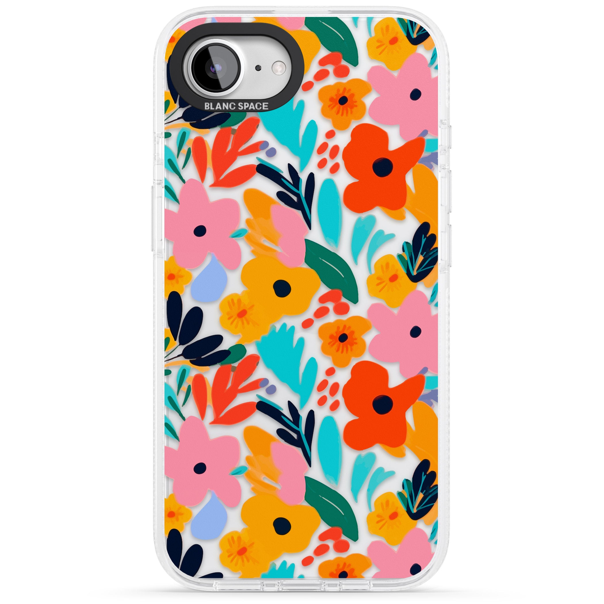 Floral Fiesta iPhone 16e Clear Case Impact Air - Blanc Space