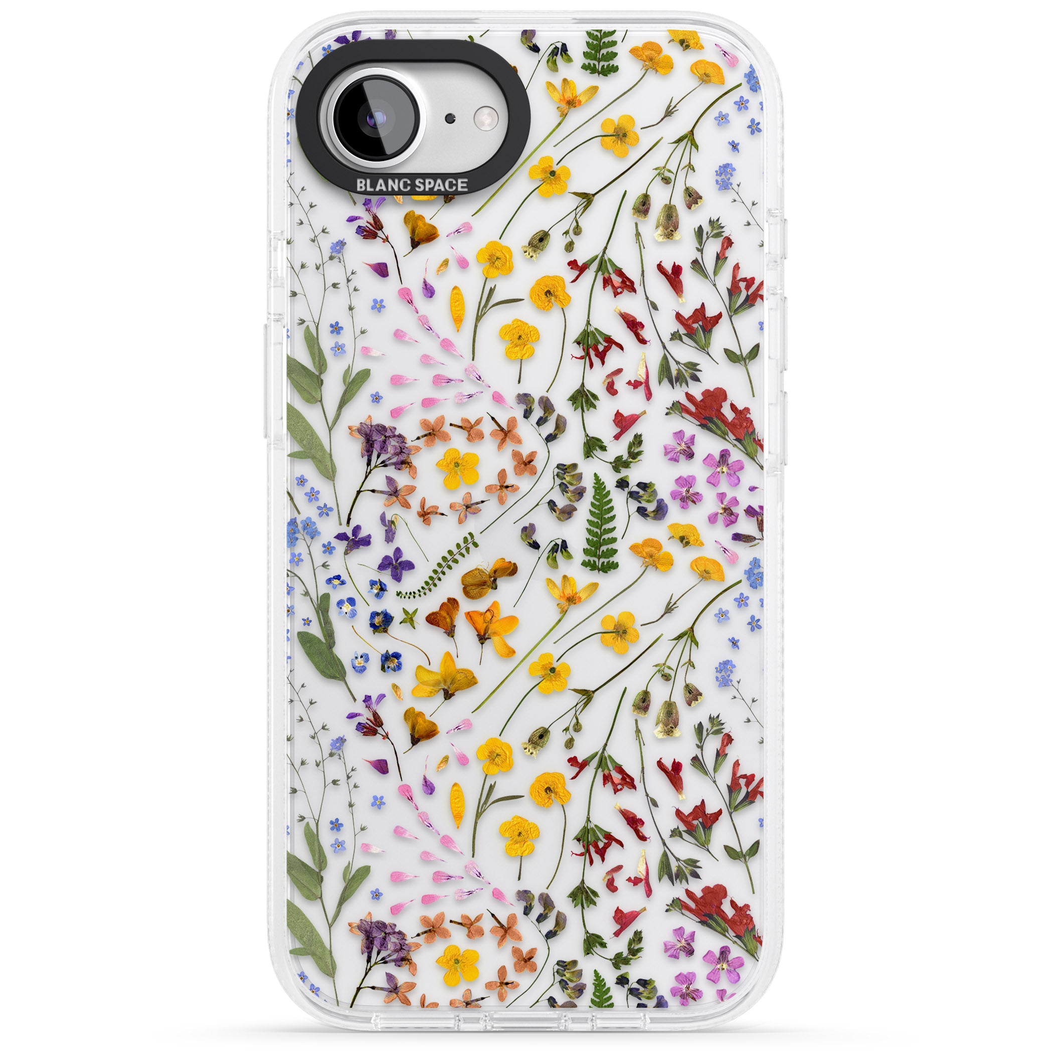 Wildflower iPhone 16e Clear Case Impact Air - Blanc Space