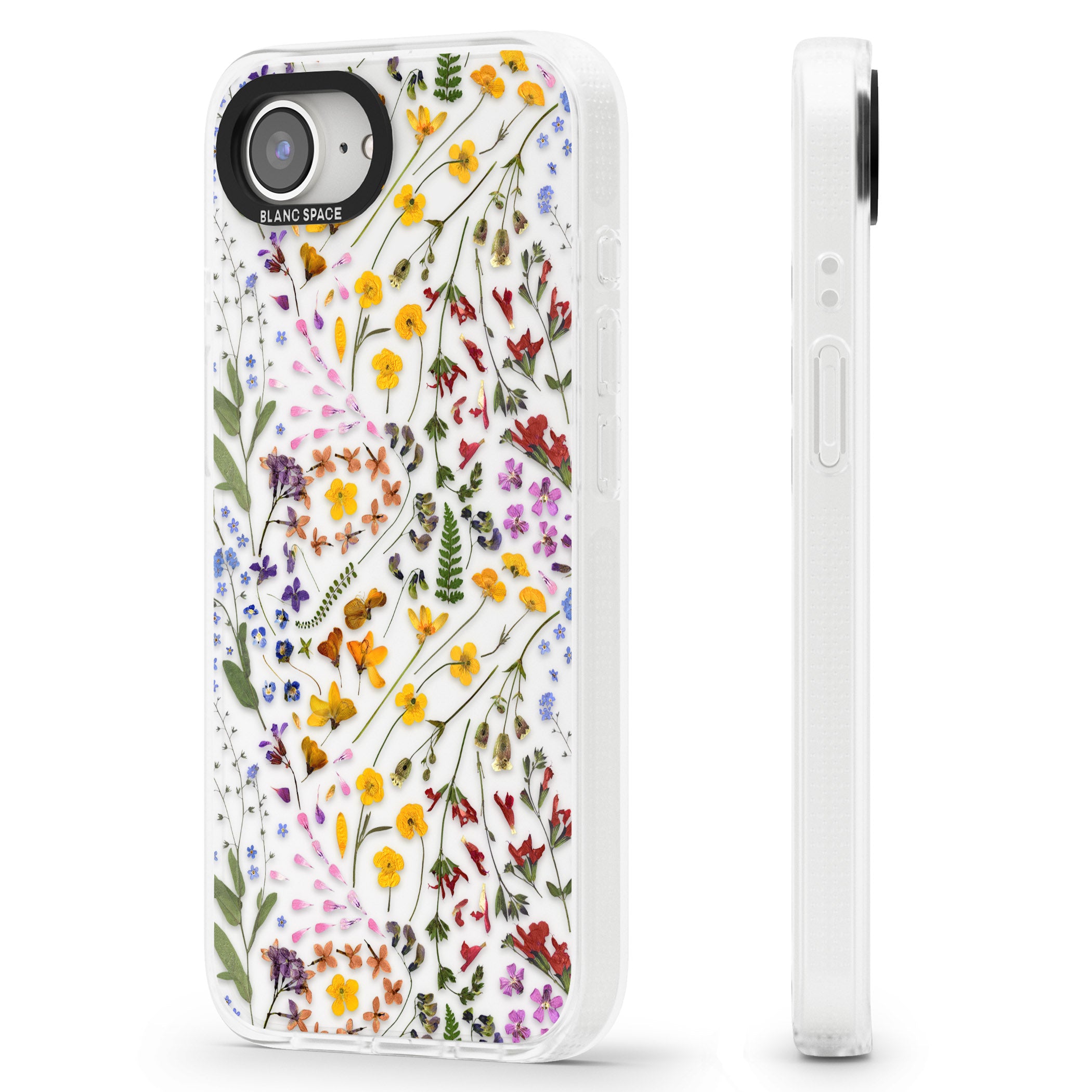 Wildflower iPhone 16e Clear Case Impact Air - Blanc Space