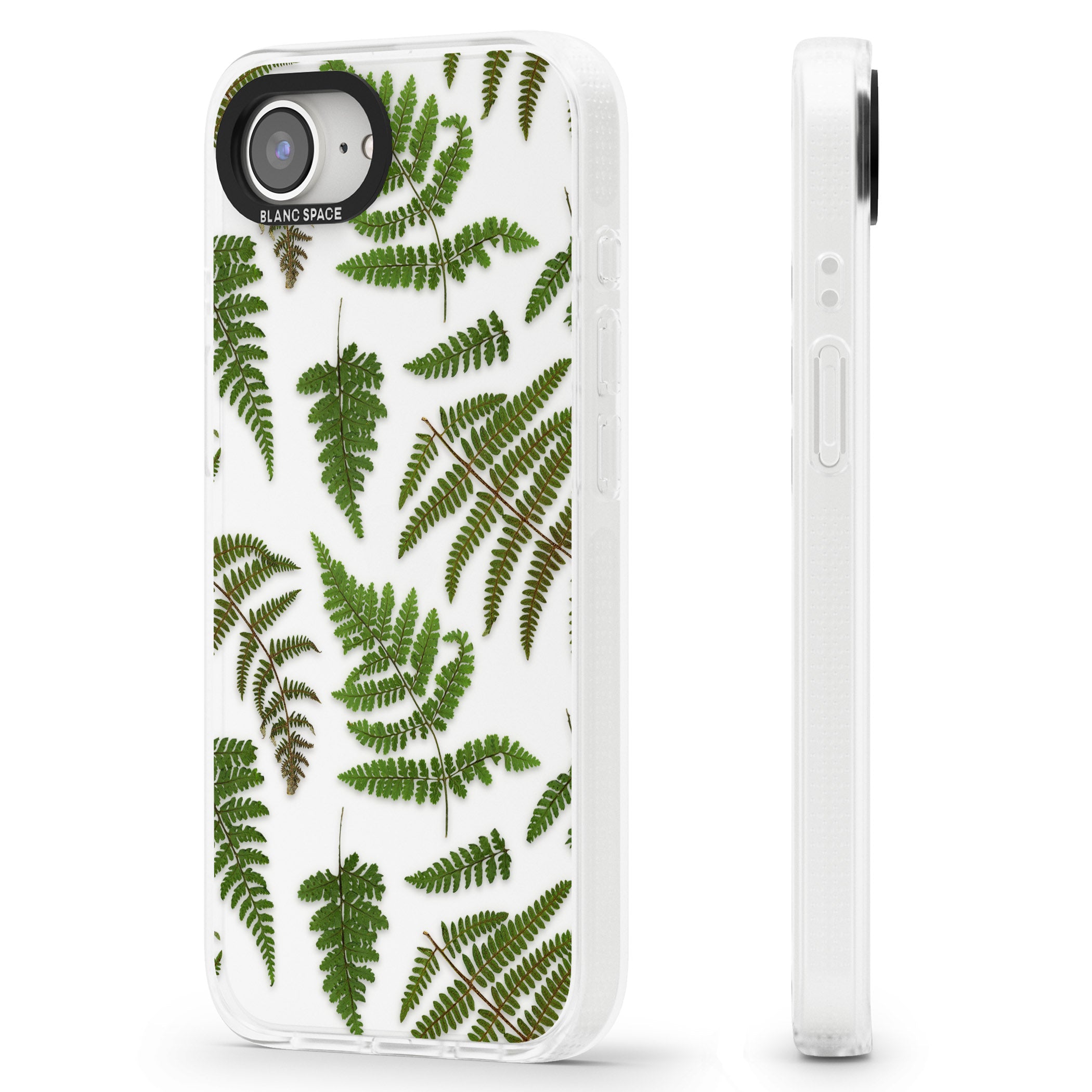 Leafy Ferns iPhone 16e Clear Case Impact Air - Blanc Space