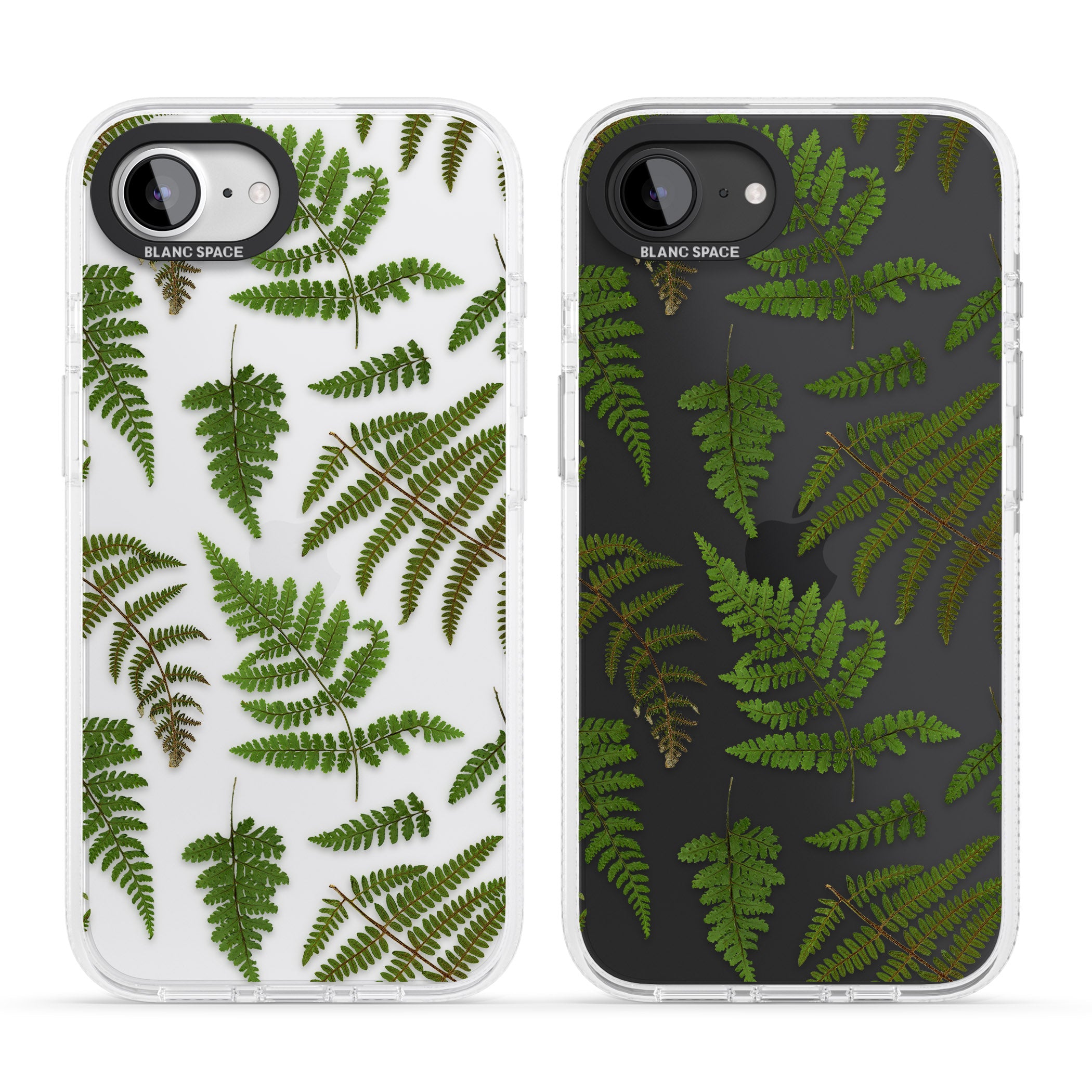 Leafy Ferns iPhone 16e Clear Case Impact Air - Blanc Space