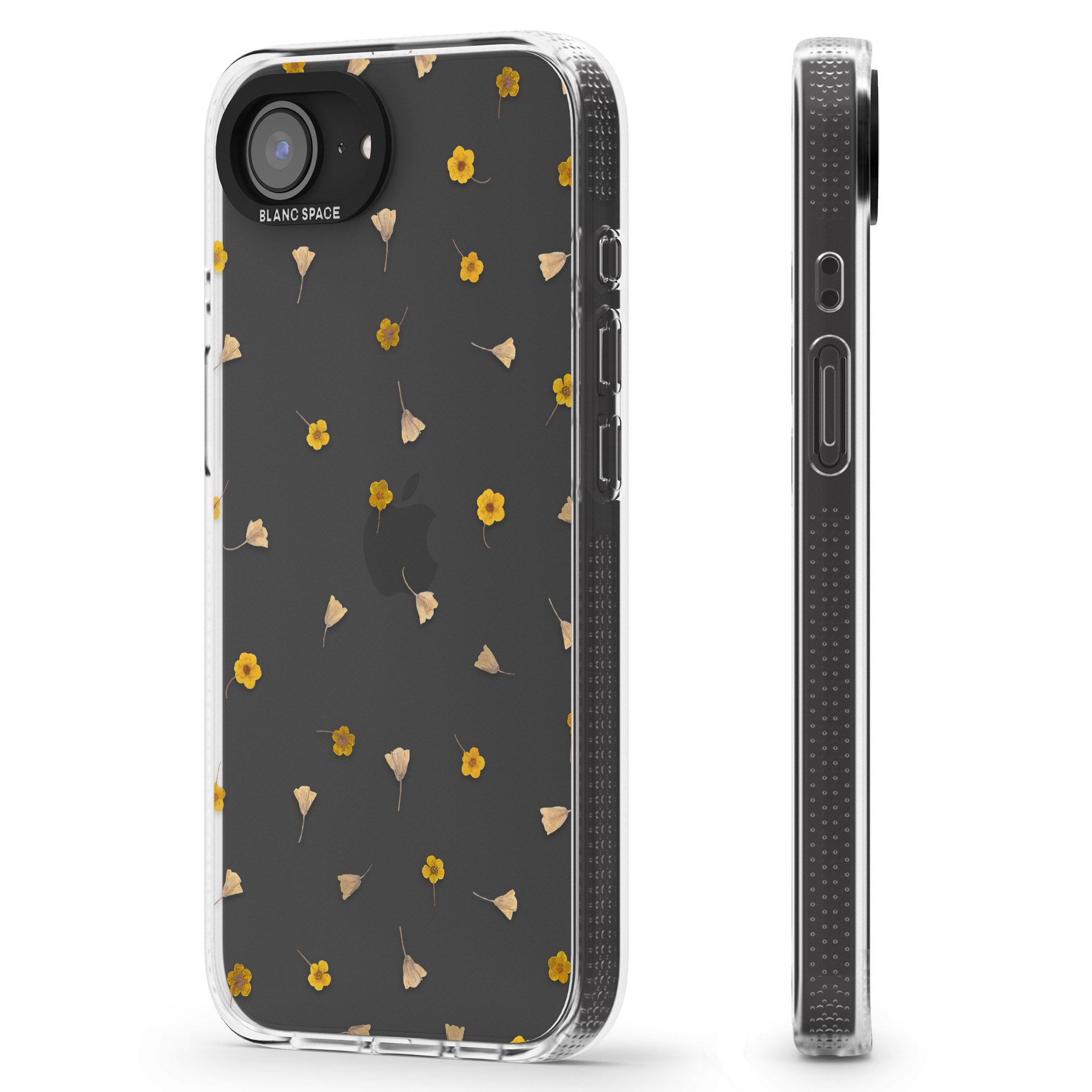 Small Flower Mix - Dried Flower-Inspired Design iPhone 16e Clear Case Impact Air - Blanc Space