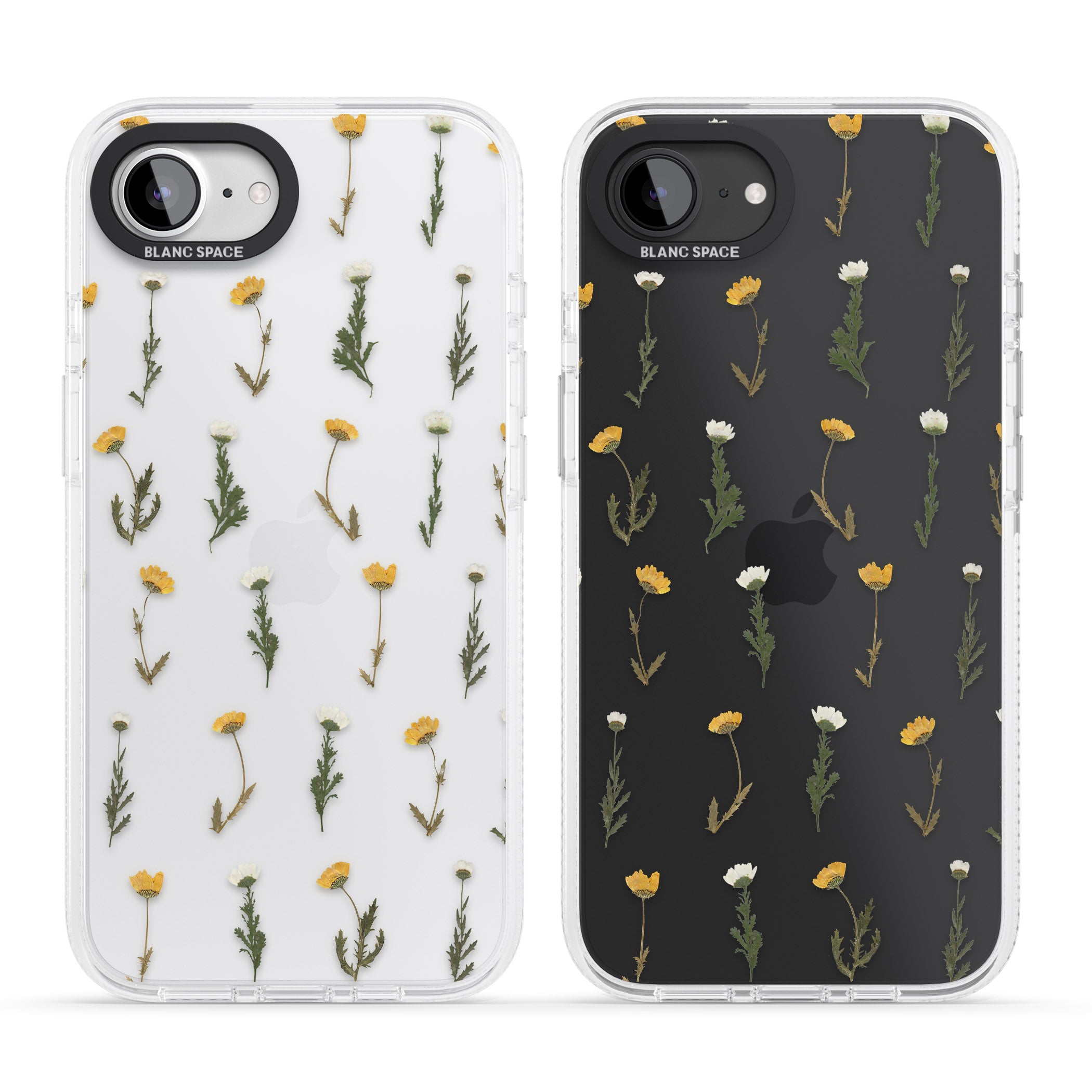 Pressed Flower iPhone 16e Clear Case Impact Air - Blanc Space