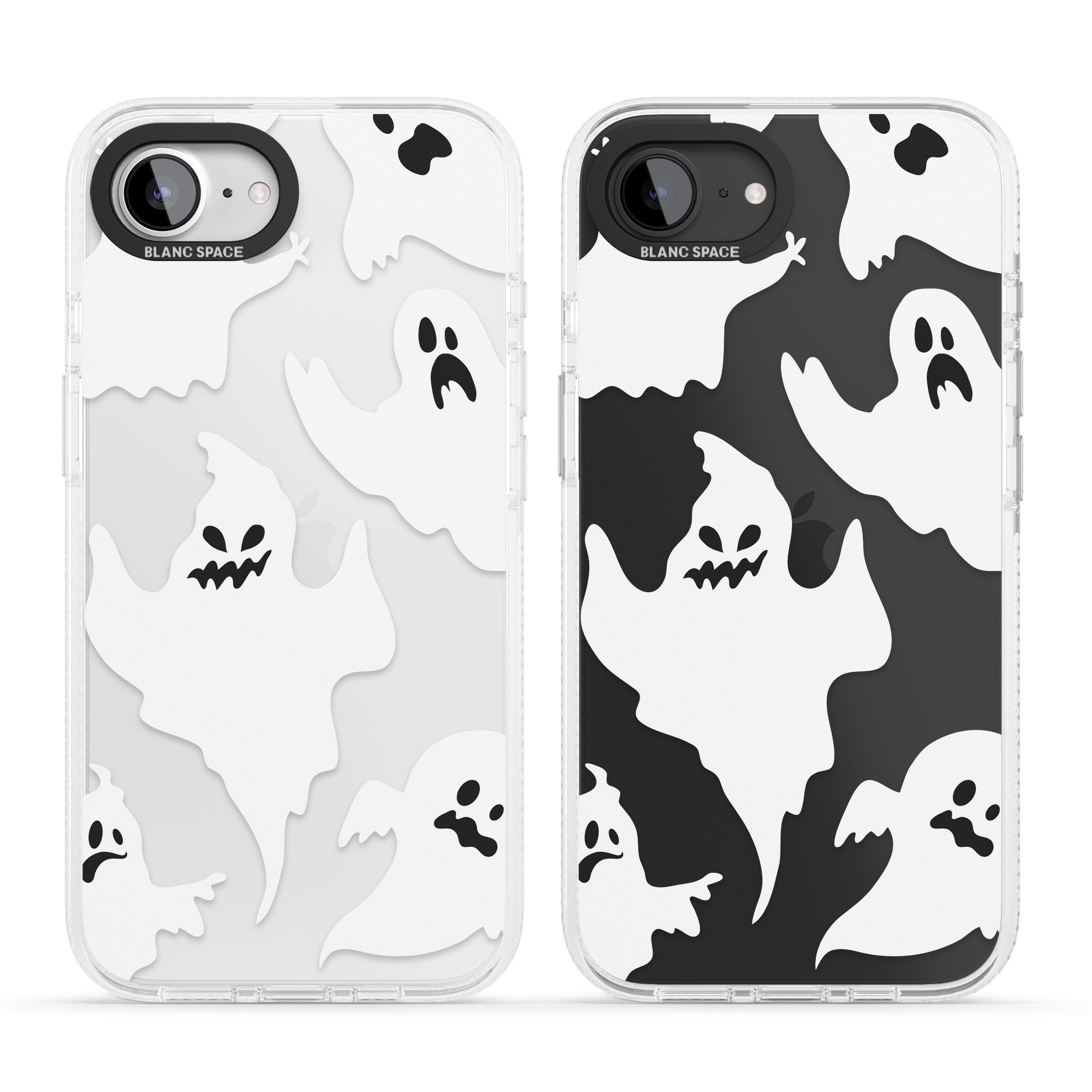 Ghost Pattern iPhone 16e Clear Case Impact Air - Blanc Space