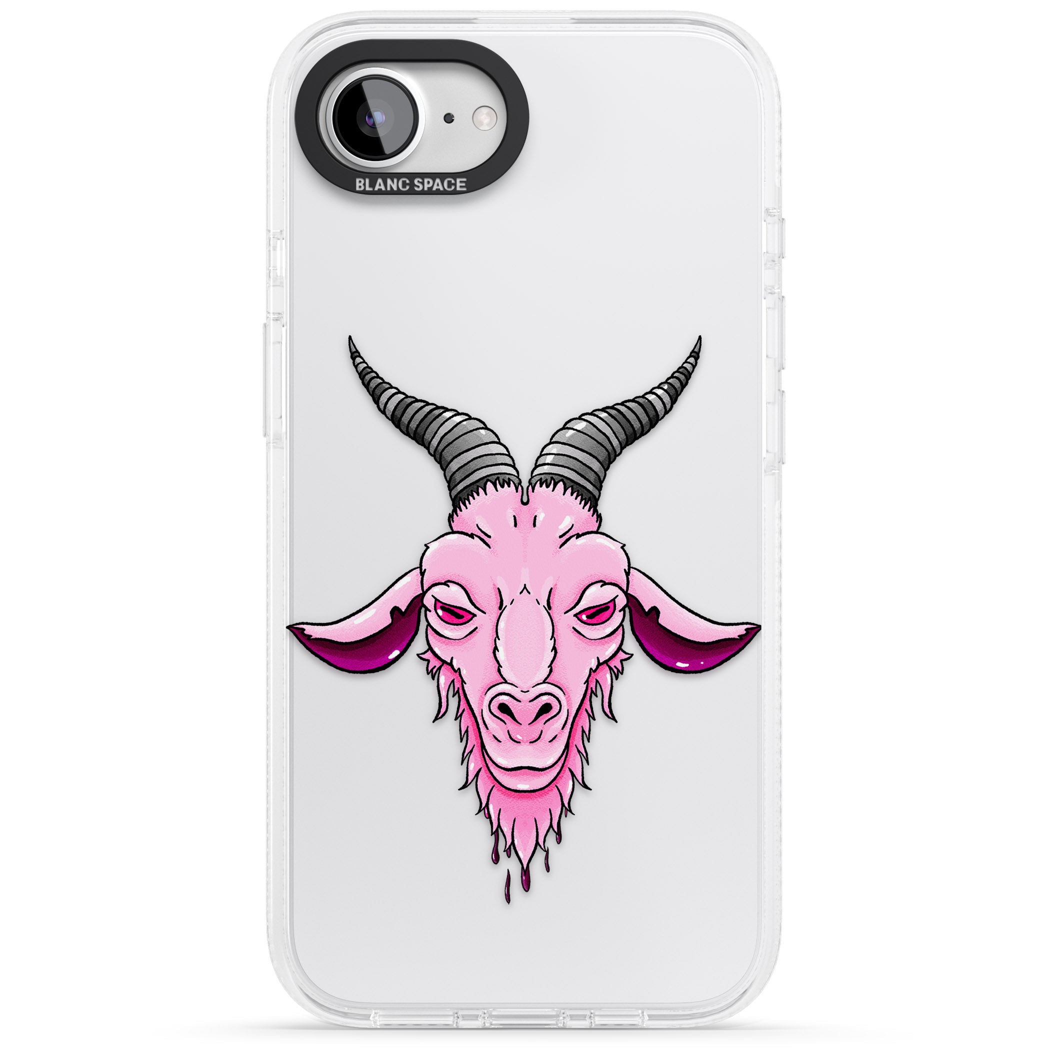 Ba-phomet iPhone 16e Clear Case Impact Air - Blanc Space