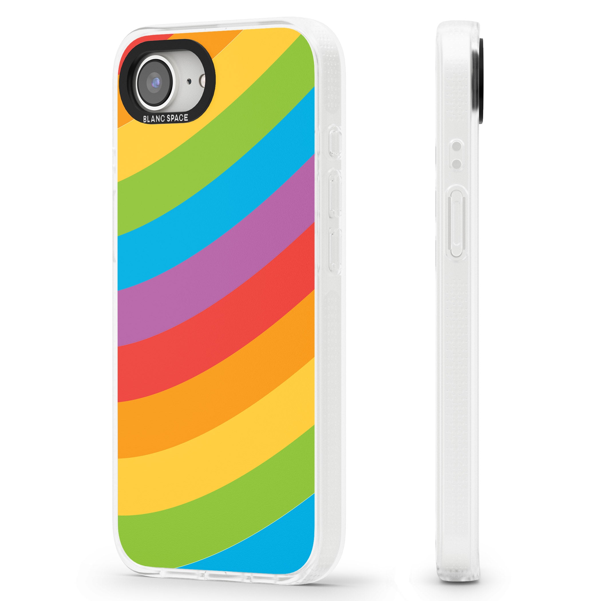 Lucky Rainbow iPhone 16e Clear Case Impact Air - Blanc Space