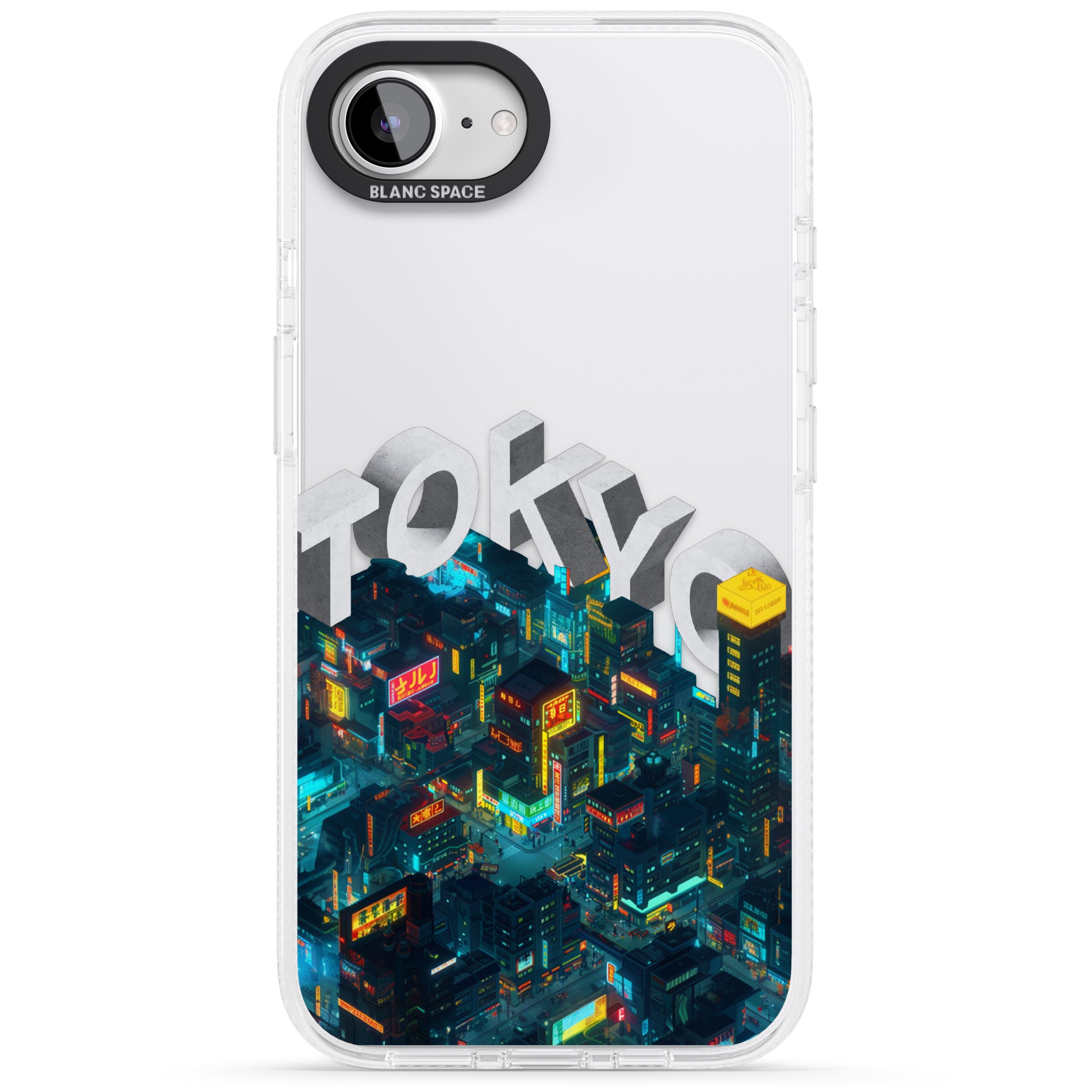Tokyo iPhone 16e Clear Case Impact Air - Blanc Space