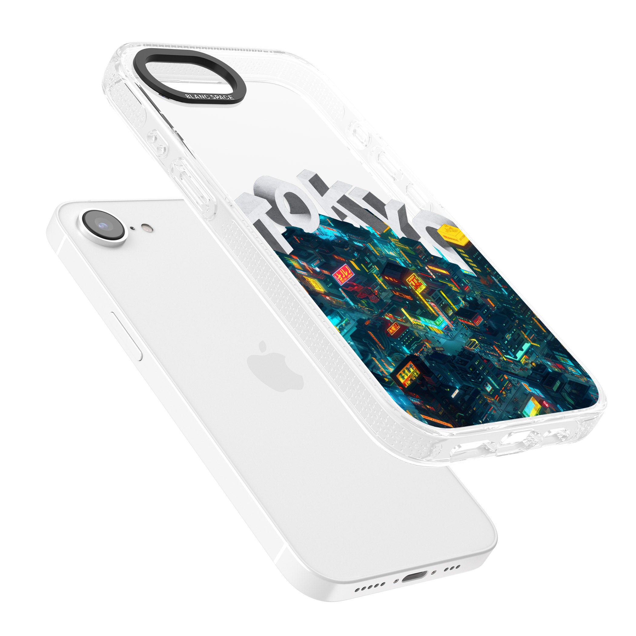 Tokyo iPhone 16e Clear Case Impact Air - Blanc Space