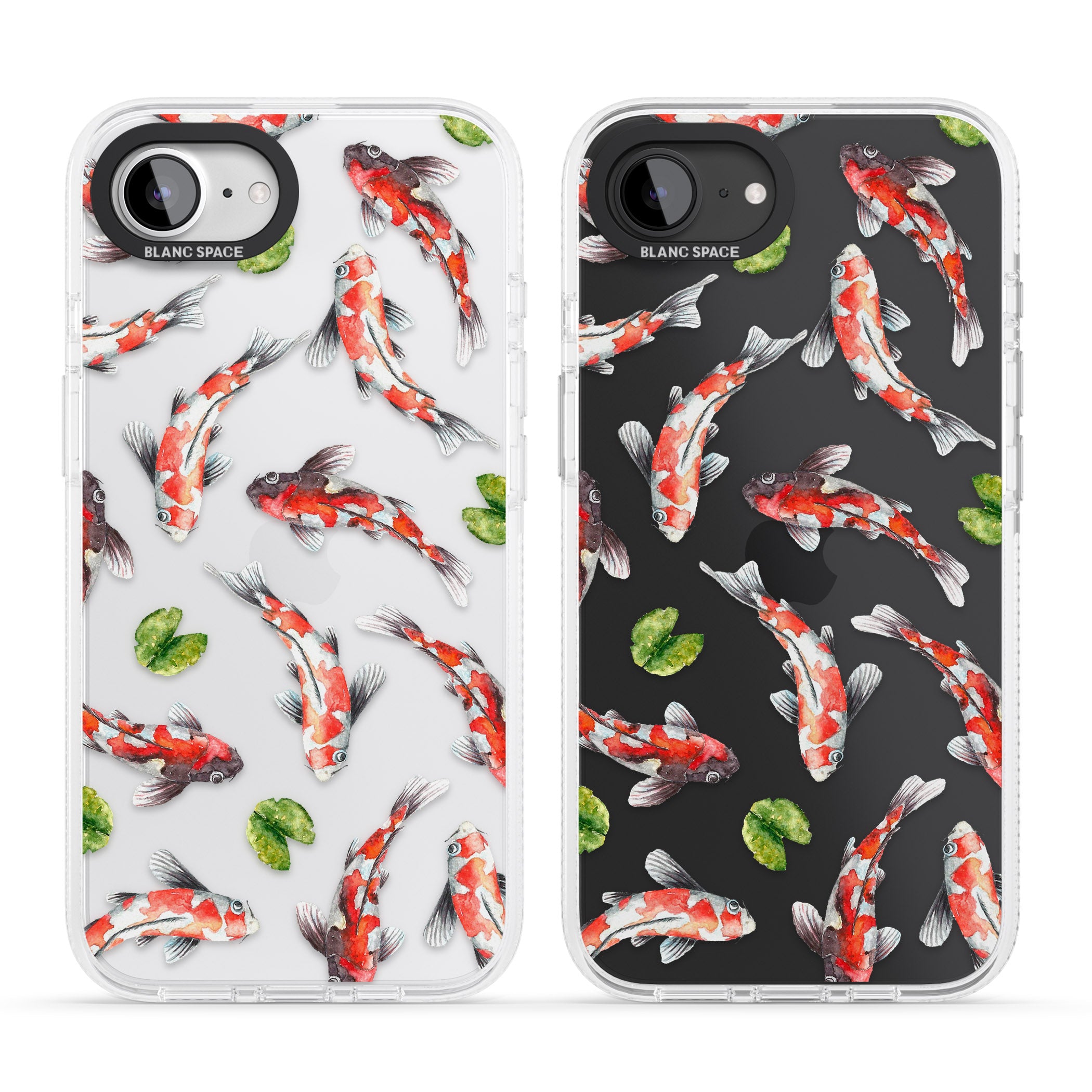 Koi Fish Japanese Watercolour iPhone 16e Clear Case Impact Air - Blanc Space