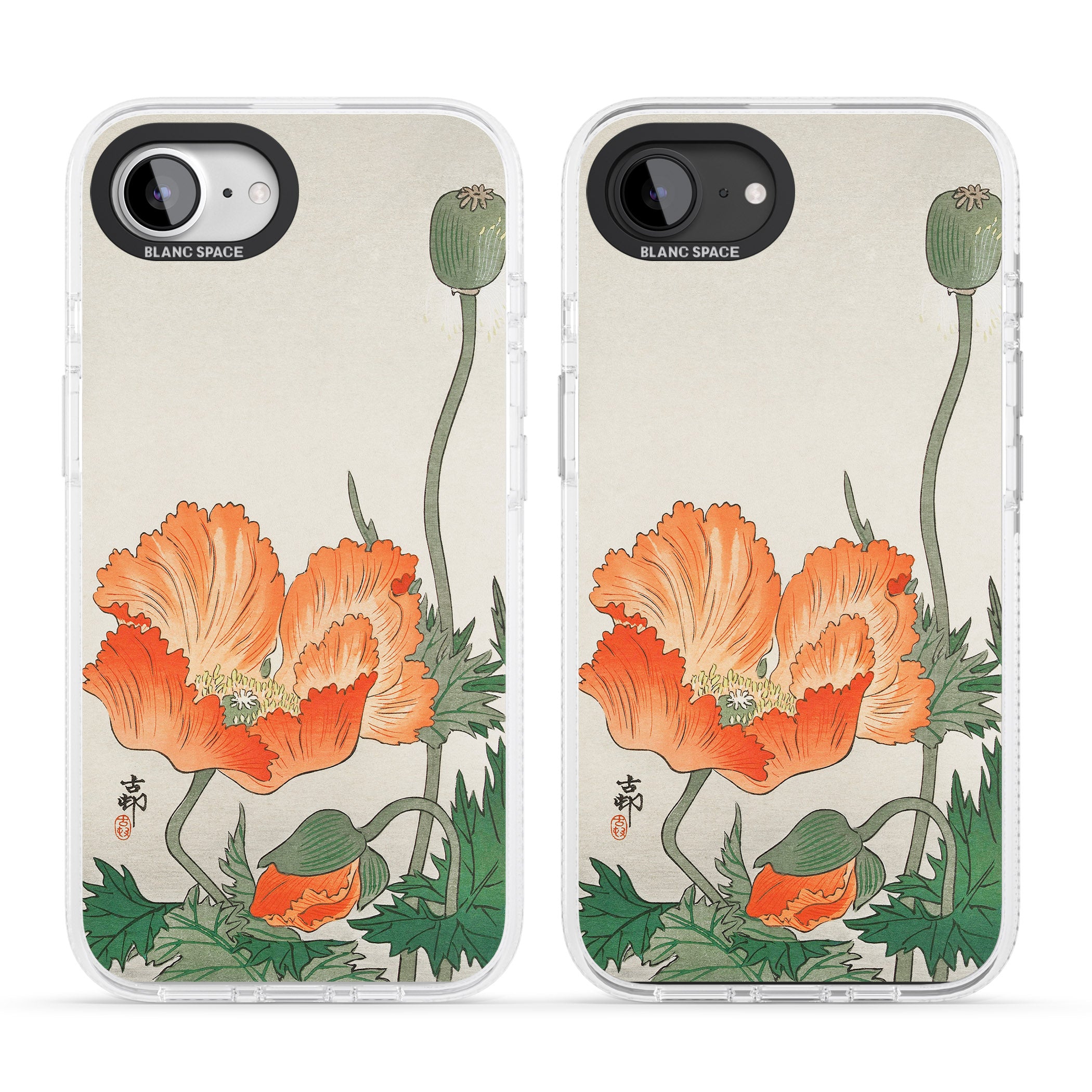 Birds and Plants by Ohara Koson iPhone 16e Clear Case Impact Air - Blanc Space