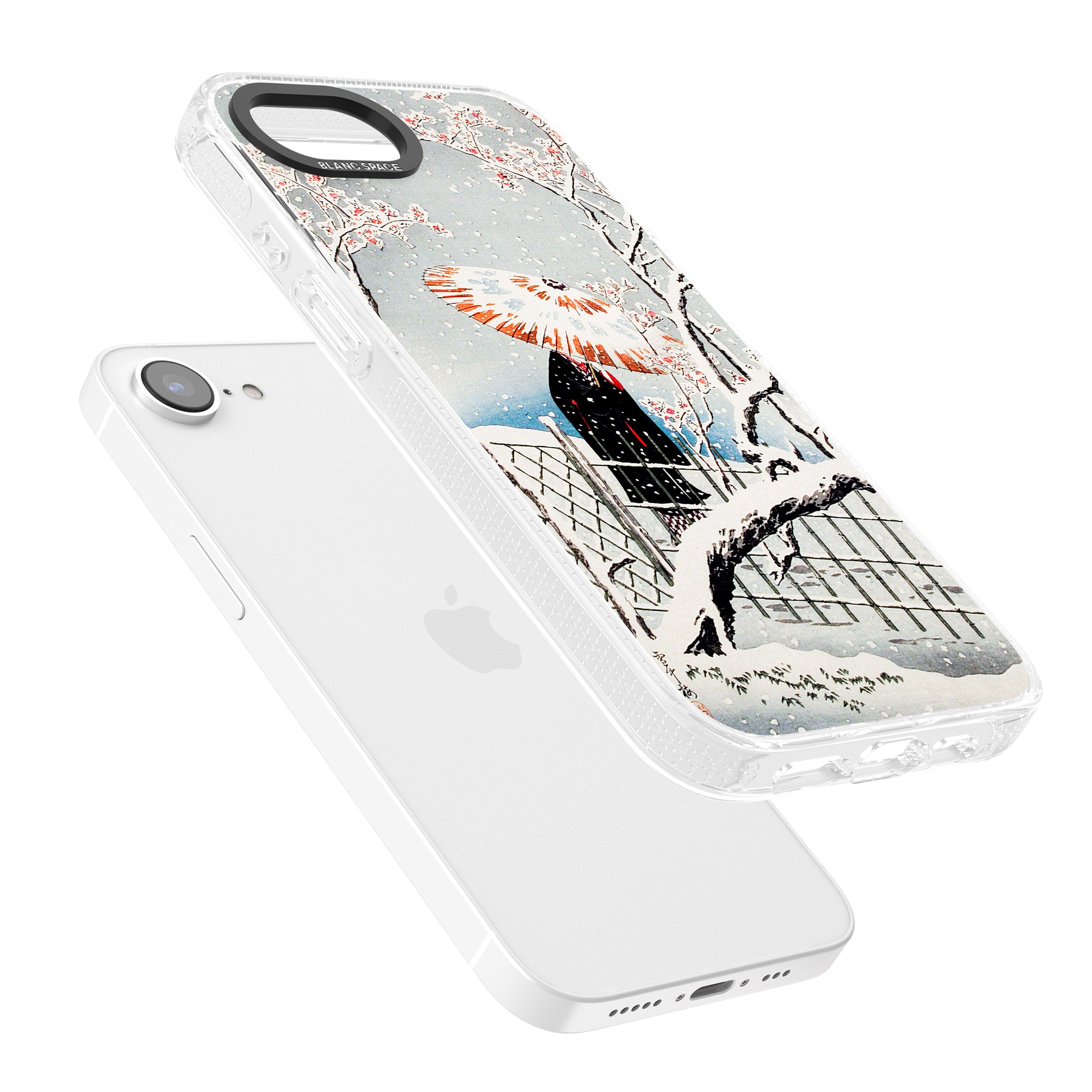 Plum Tree in Snow by Hiroaki Takahashi iPhone 16e Clear Case Impact Air - Blanc Space